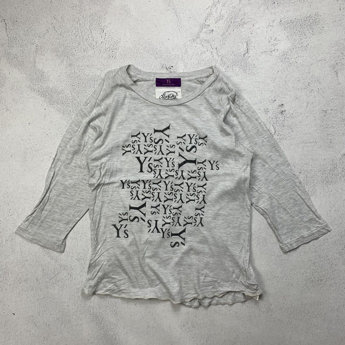 image of Yohji Yamamoto Y’S Limited Edition Long sleeve Tee in Grey, Women's (Size XS)