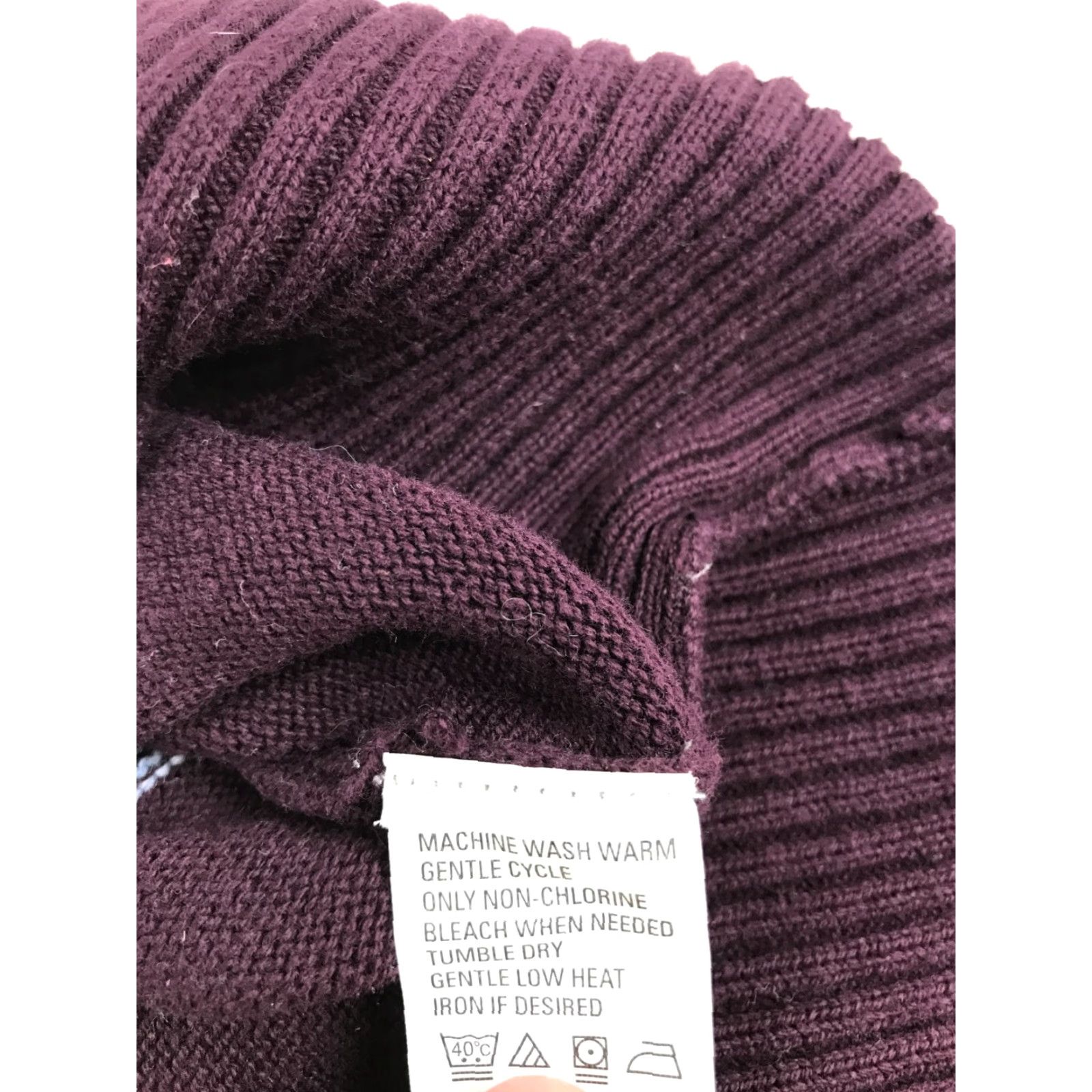 Izod IZOD Sweater Men's Size Large Maroon Striped V-Neck Pullover Long Sleeve Knitted Size US L / EU 52-54 / 3 - 6 Thumbnail