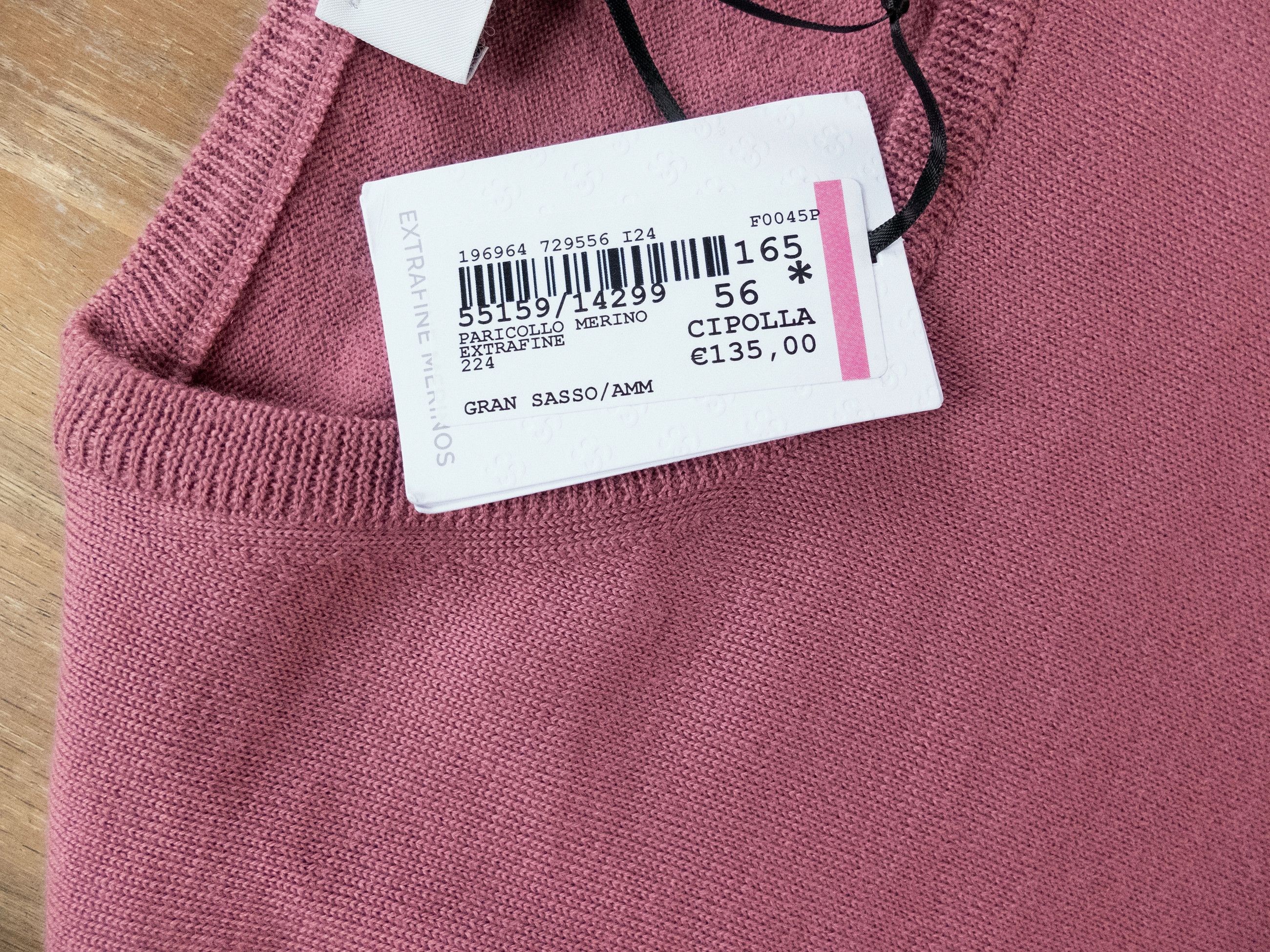 Gran Sasso GRAN SASSO for Fedele pink crewneck wool sweater 3XL Size US XXL / EU 58 / 5 - 3 Thumbnail