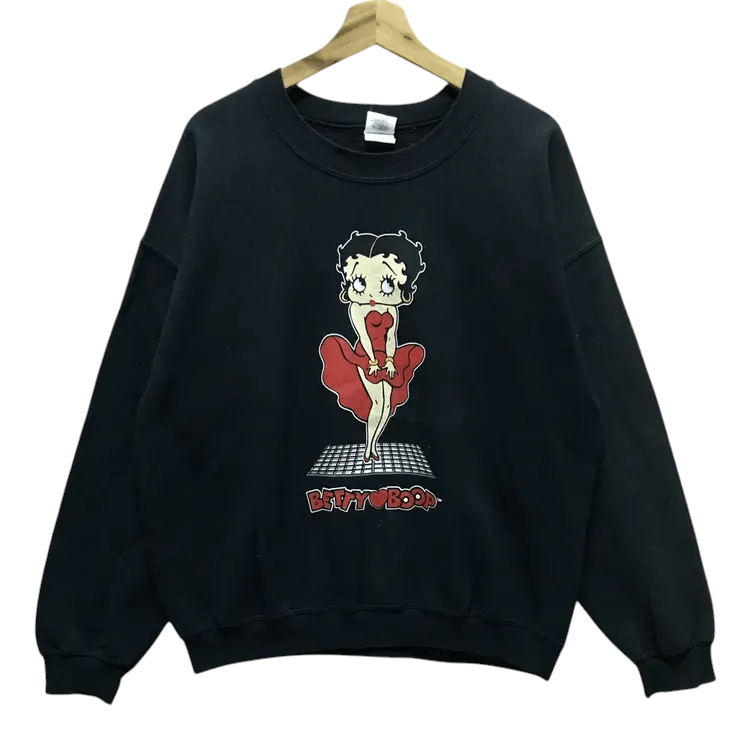 Cartoon Network Vintage Y2K Betty Boop Sweatshirts faded on sleeve Size US L / EU 52-54 / 3 - 1 Thumbnail