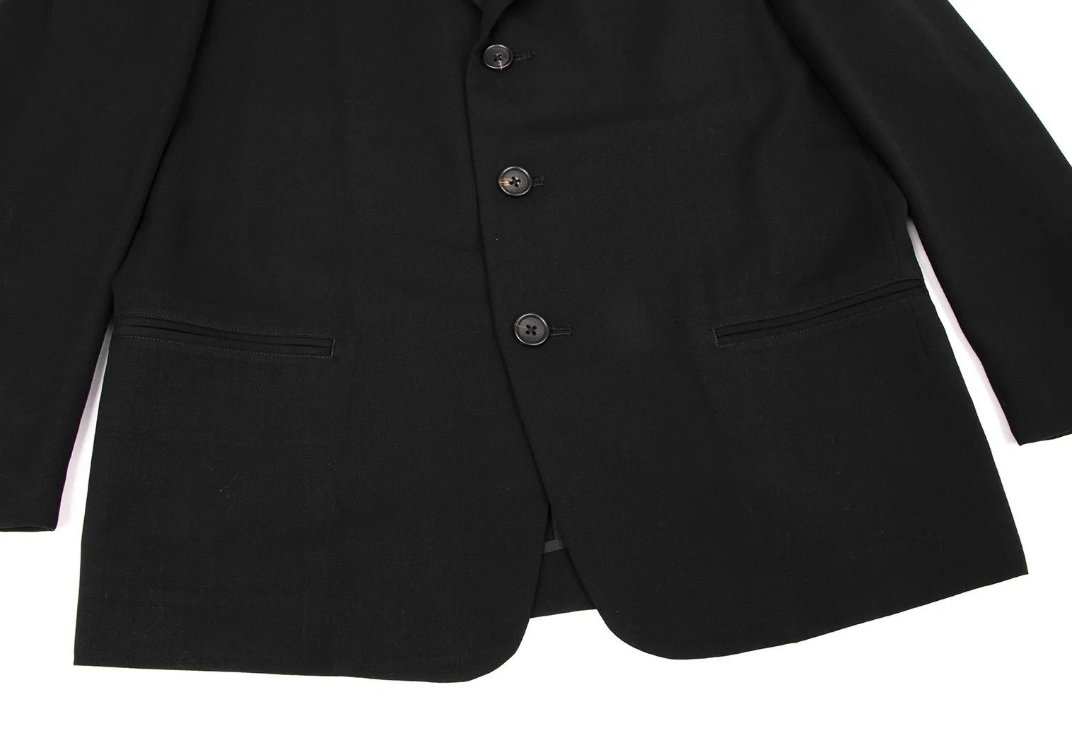 Yohji Yamamoto Yohji Yamamoto Wool Gabardine Blazer Black M Size US M / EU 48-50 / 2 - 9 Thumbnail