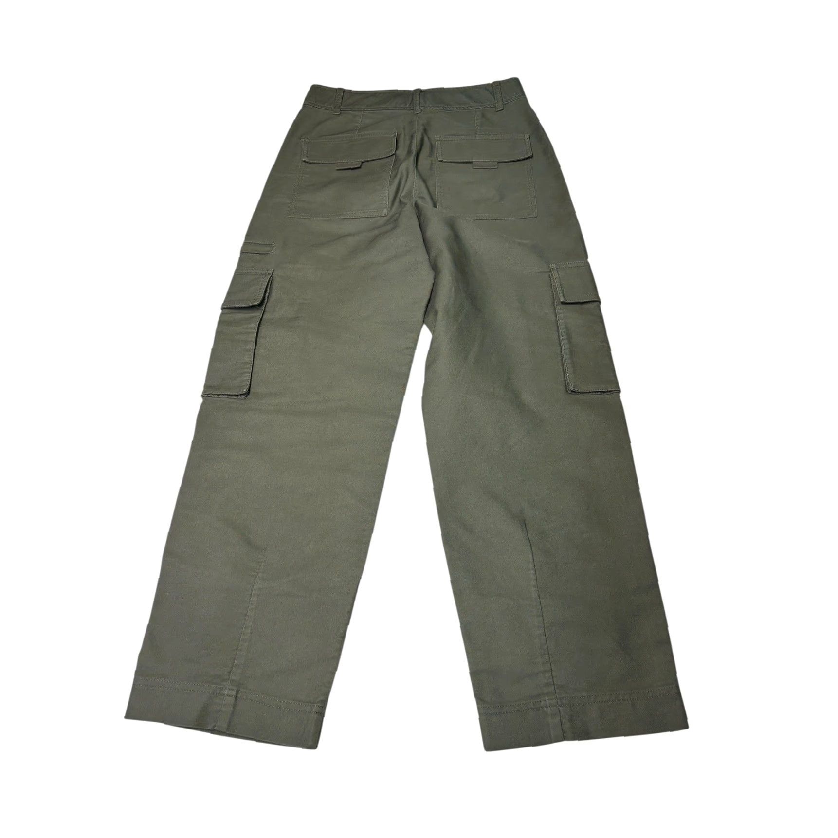 ME+EM ME+EM Cargo Pants Womens Regular 29 Green Cotton Twill High Rise Inseam 27 29 38 Pockets Button Zip Vintage? No Not N/A Size 29" - 7 Thumbnail