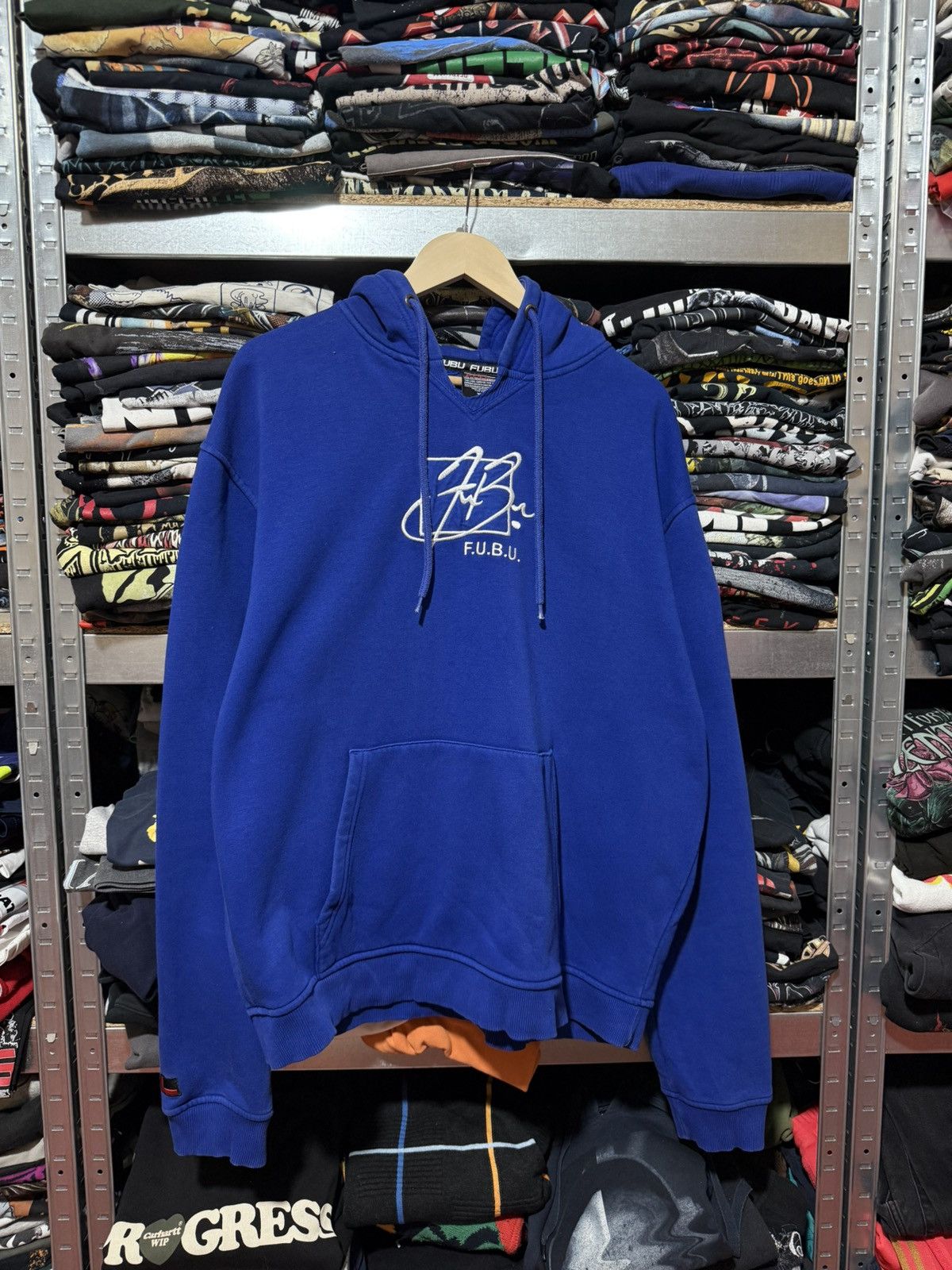 Fubu Vintage 90’s Rap Fubu Big Embroidered Logo Baggy Hoodie Y2K Size US XXL / EU 58 / 5 - 1 Thumbnail