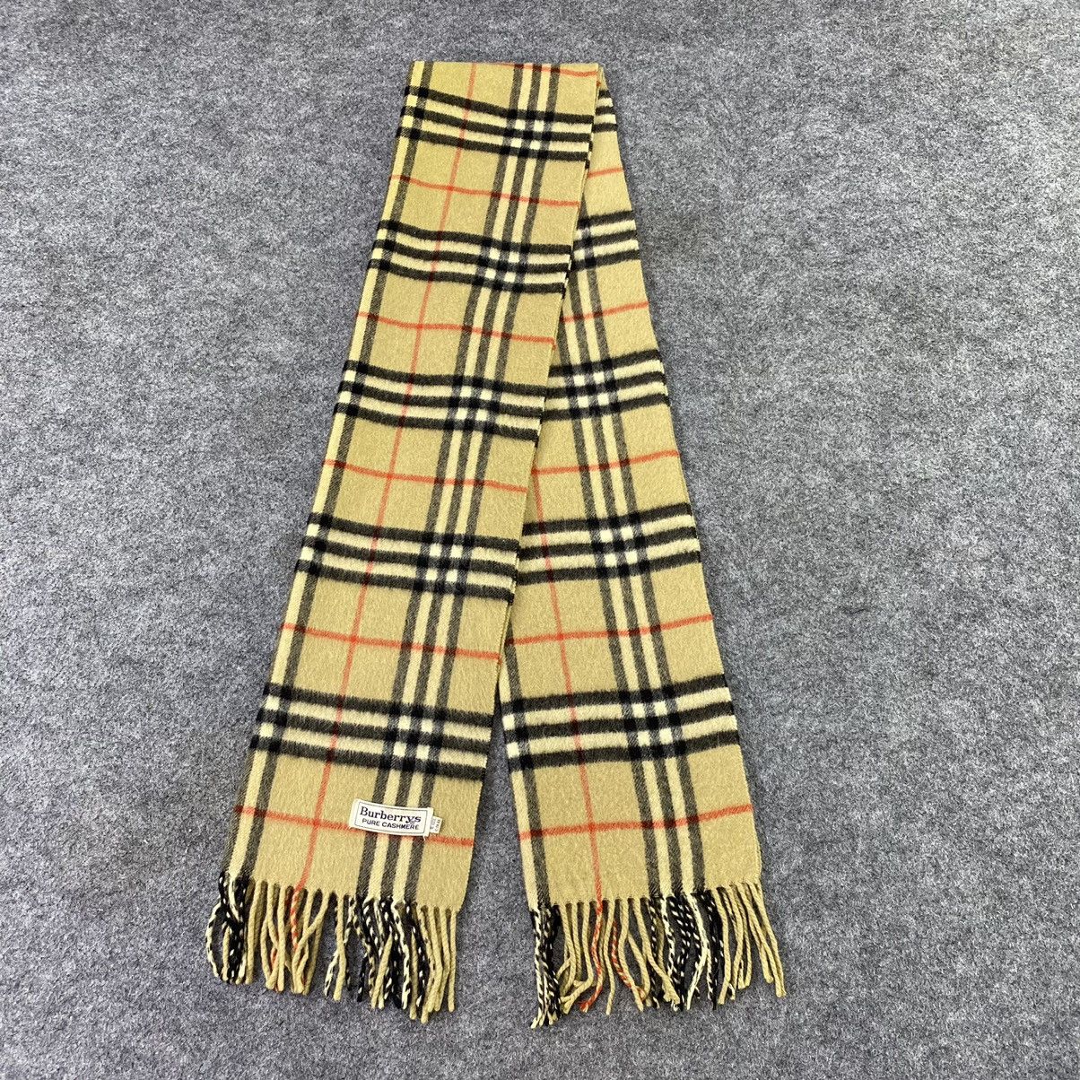 Burberry × Vintage Burberry Cashmere Muffler / Scarf / Neckwear-K059 Size ONE SIZE - 2 Thumbnail