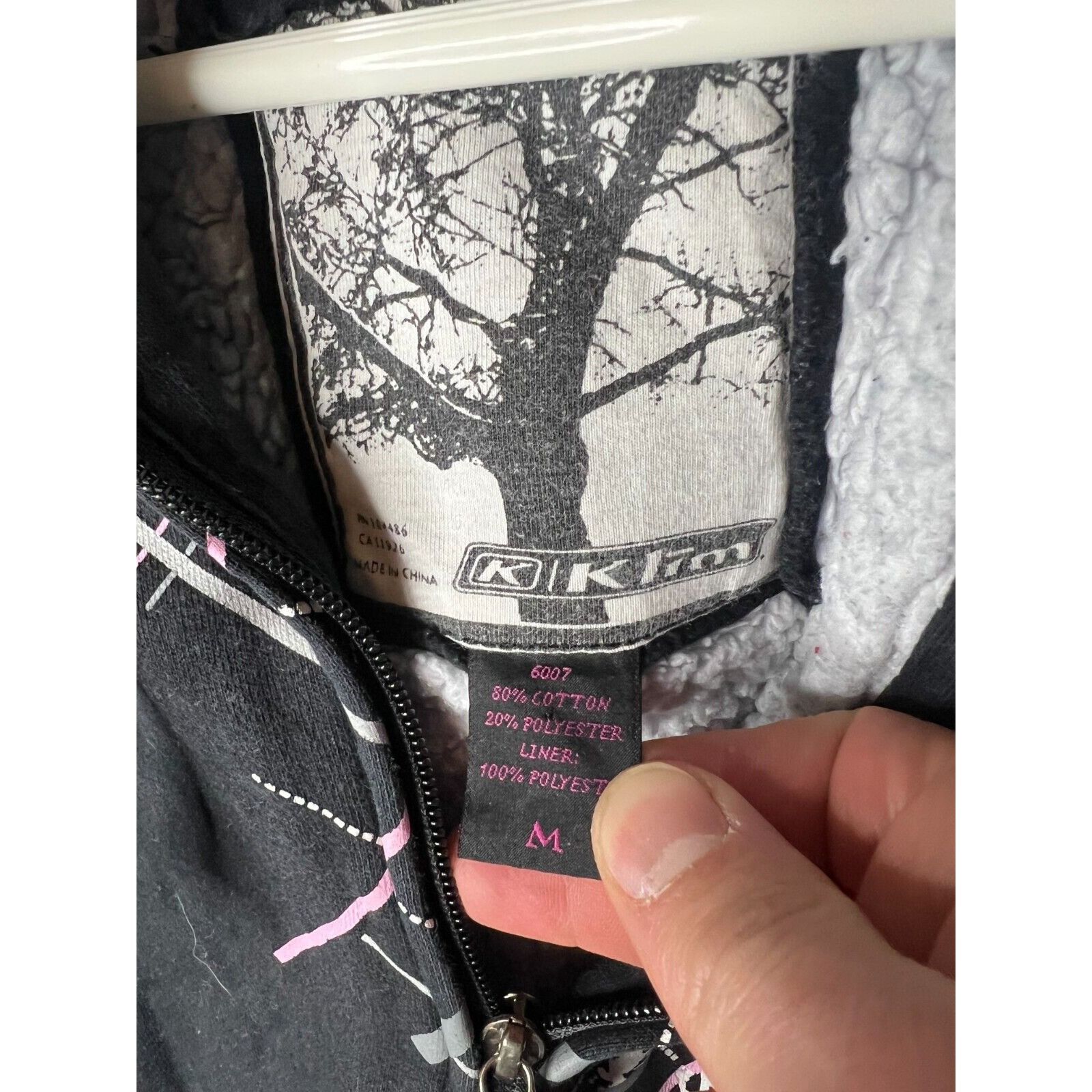 Vintage Klim Jacket Women's Small Grey Pink Hoodie Coat Sherpa Lined Size S / US 4 / IT 40 - 5 Thumbnail