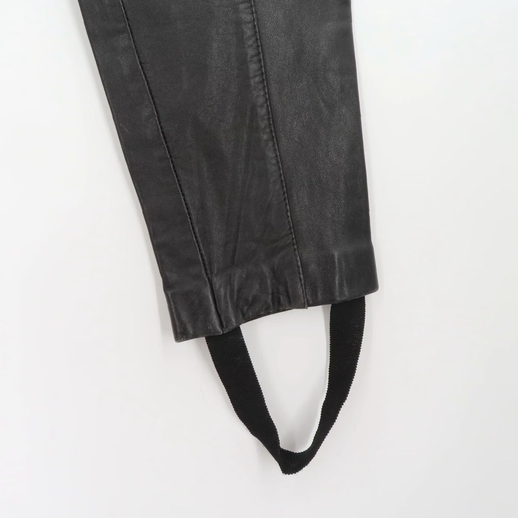 Vintage VINTAGE Wilsons Leather Women 8 Stirrup Pants Black Leather Straight Front 30" Inseam Size 30" / US 8 / IT 44 - 4 Thumbnail
