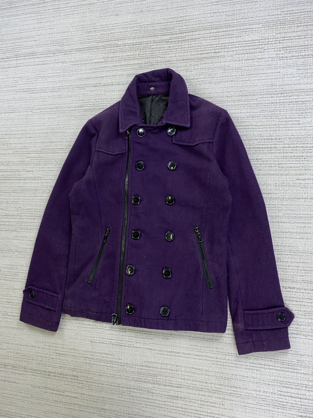 semanticdesign Vintage Semantic Design Double Collar Wool Jacket Size US S / EU 44-46 / 1 - 4 Thumbnail