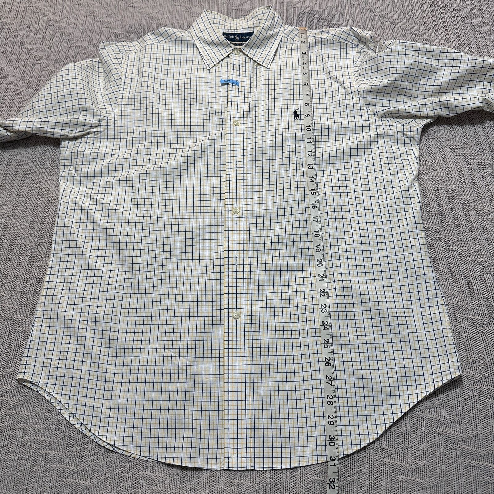 Ralph Lauren Ralph Lauren yellow and navy plaid classic fit button down Size US L / EU 52-54 / 3 - 7 Thumbnail
