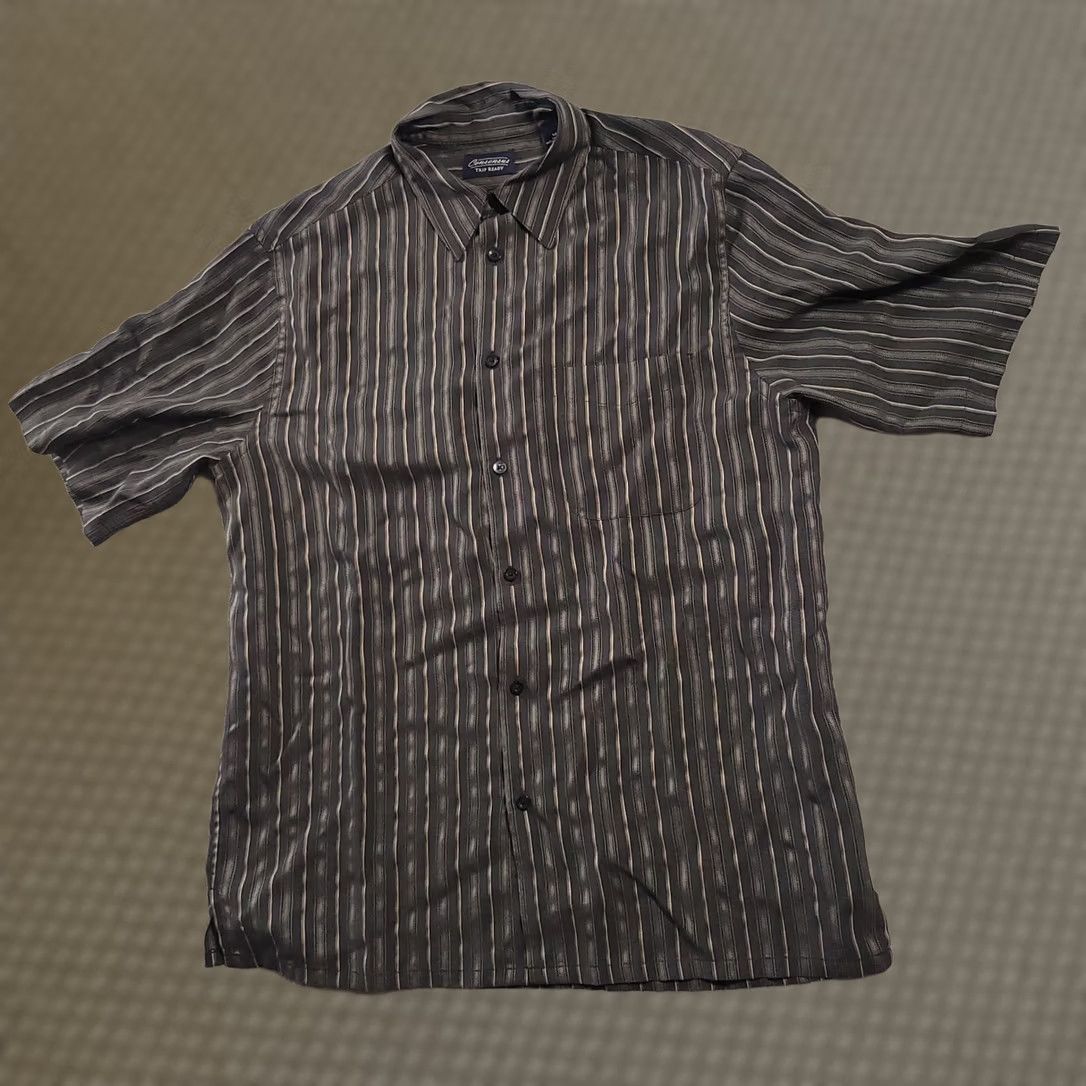 Vintage Consensus Trip Ready Short Sleeve Lightweight Camp Shirt Men's Medium Gray Size US M / EU 48-50 / 2 - 1 Thumbnail