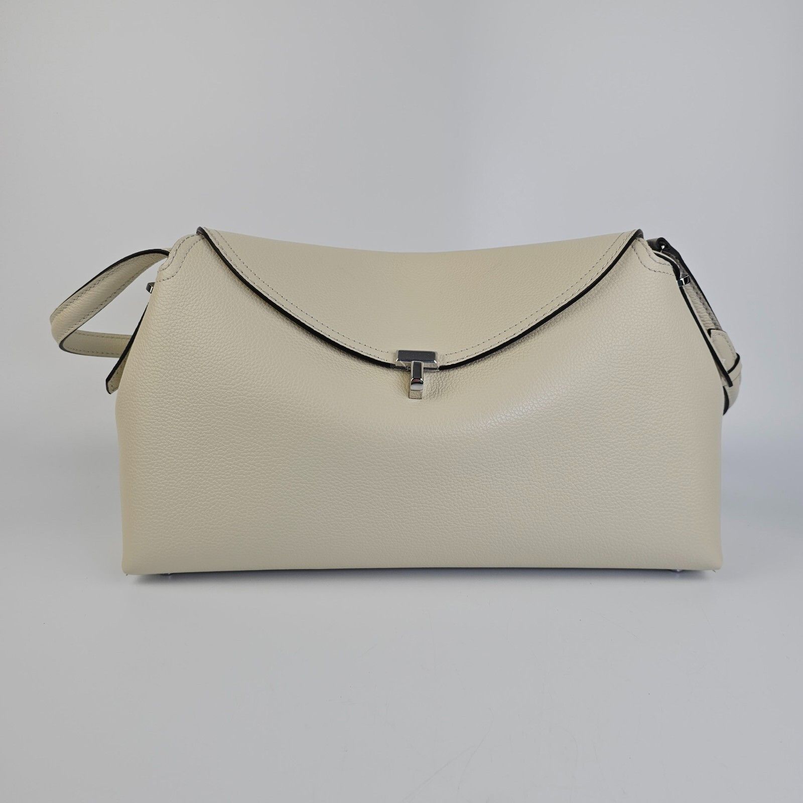 Toteme TOTEME T-Lock Milk White Leather Top Handle Bag New Size ONE SIZE - 1 Thumbnail