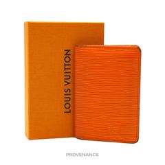 Louis Vuitton Pocket Organizer, Hand painted inspired from Contemporary  artwork. Orange edge dye