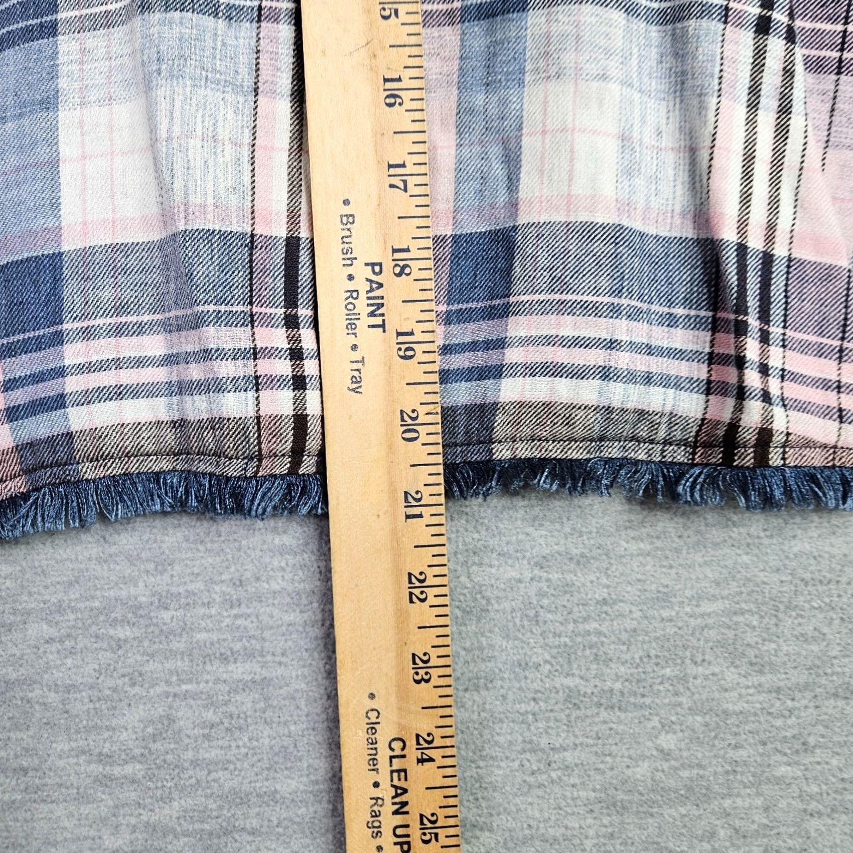 CLOT Cloth & Stone Tank Top Women’s Small Plaid Crop Sleeveless Frayed Hem Size S / US 4 / IT 40 - 4 Thumbnail