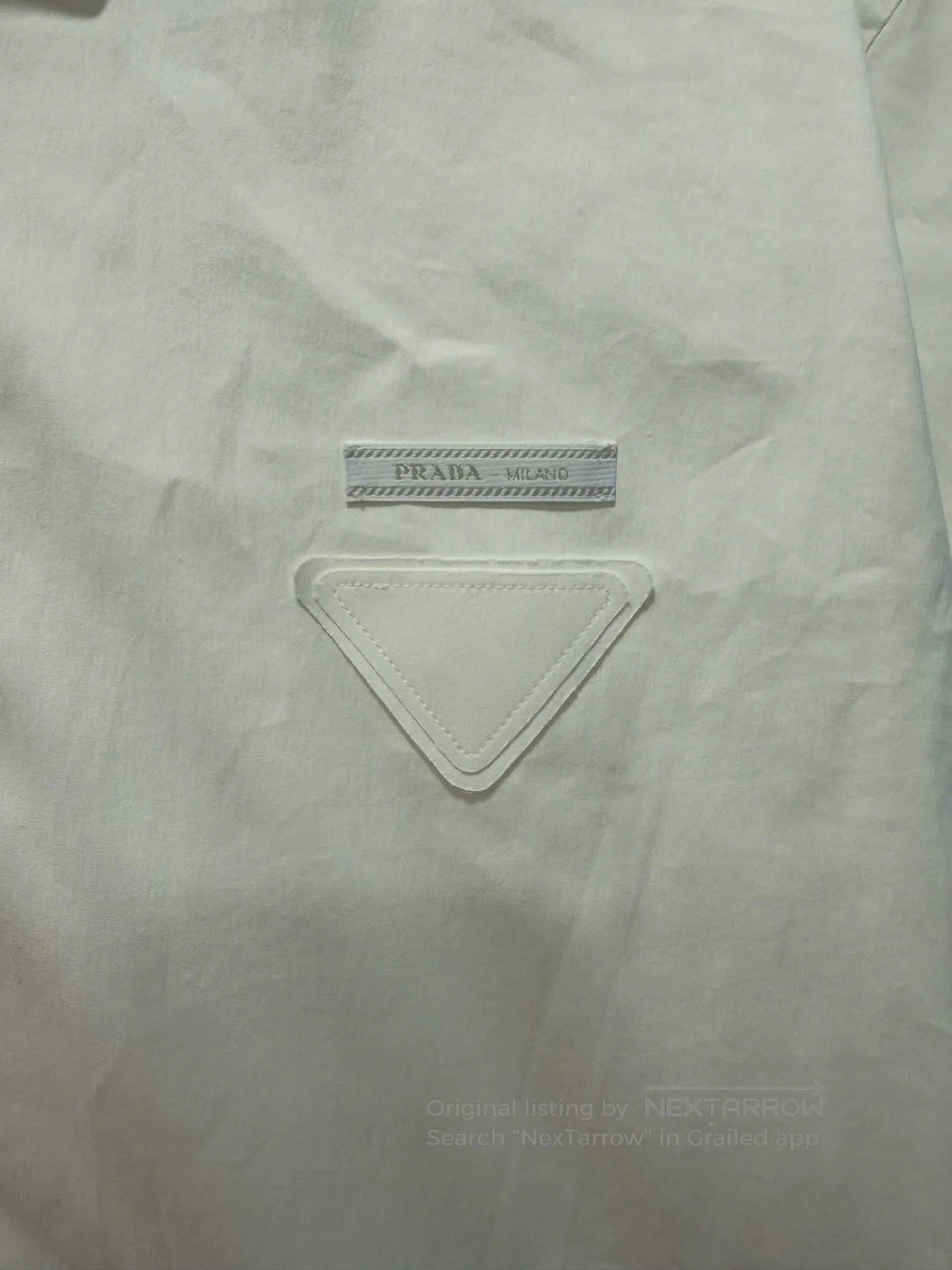 Prada Prada White Triangle Logo Shirt 42. Size US XS / EU 42 / 0 - 3 Thumbnail