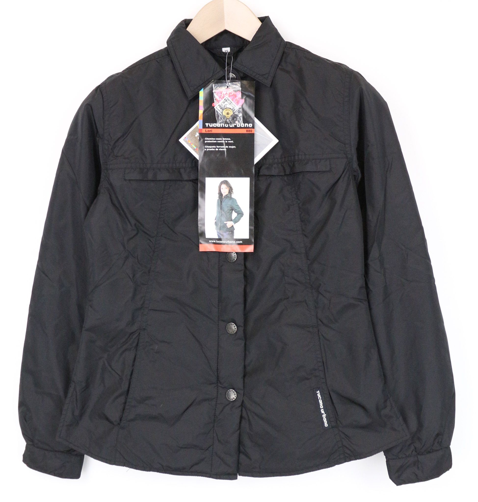 Other LORI XS Black Windproof Lined Moto Jacket 74438 Size XS / US 0-2 / IT 36-38 - 1 Thumbnail