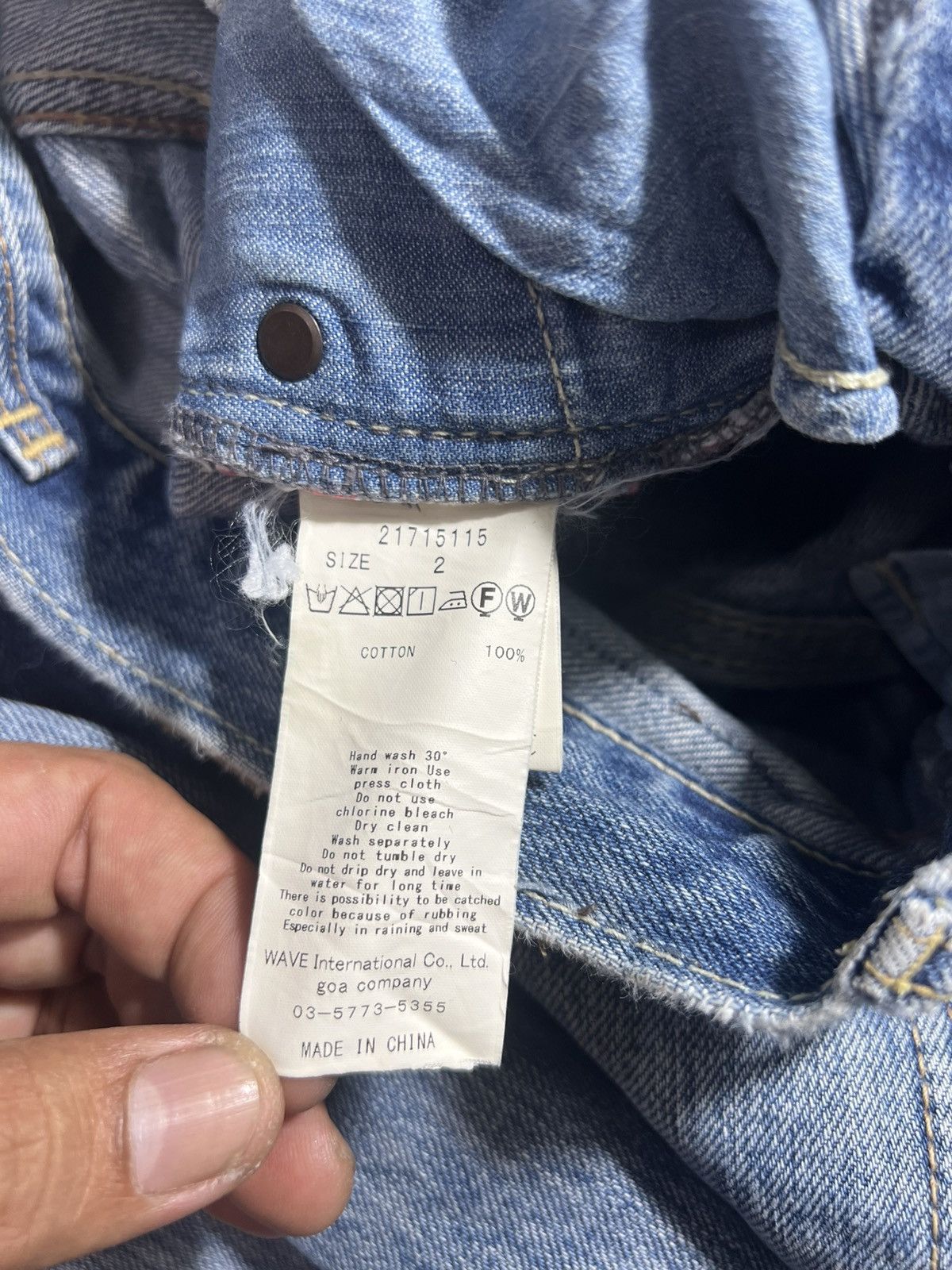 GOA Vintage Goa Selvedge Distressed Denim Size US 31 - 11 Thumbnail