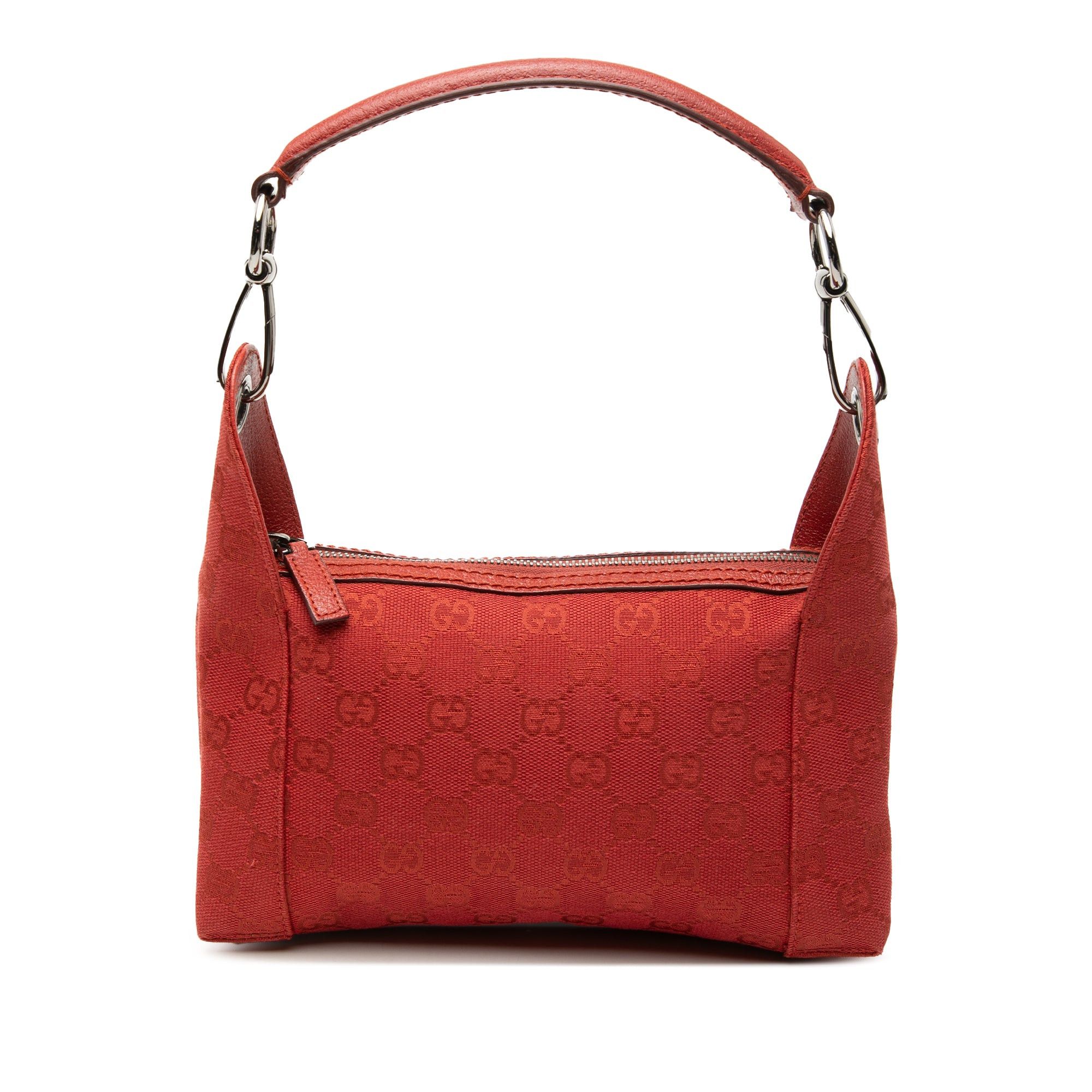 Gucci Gg Canvas Shoulder Bag in Red, Women's