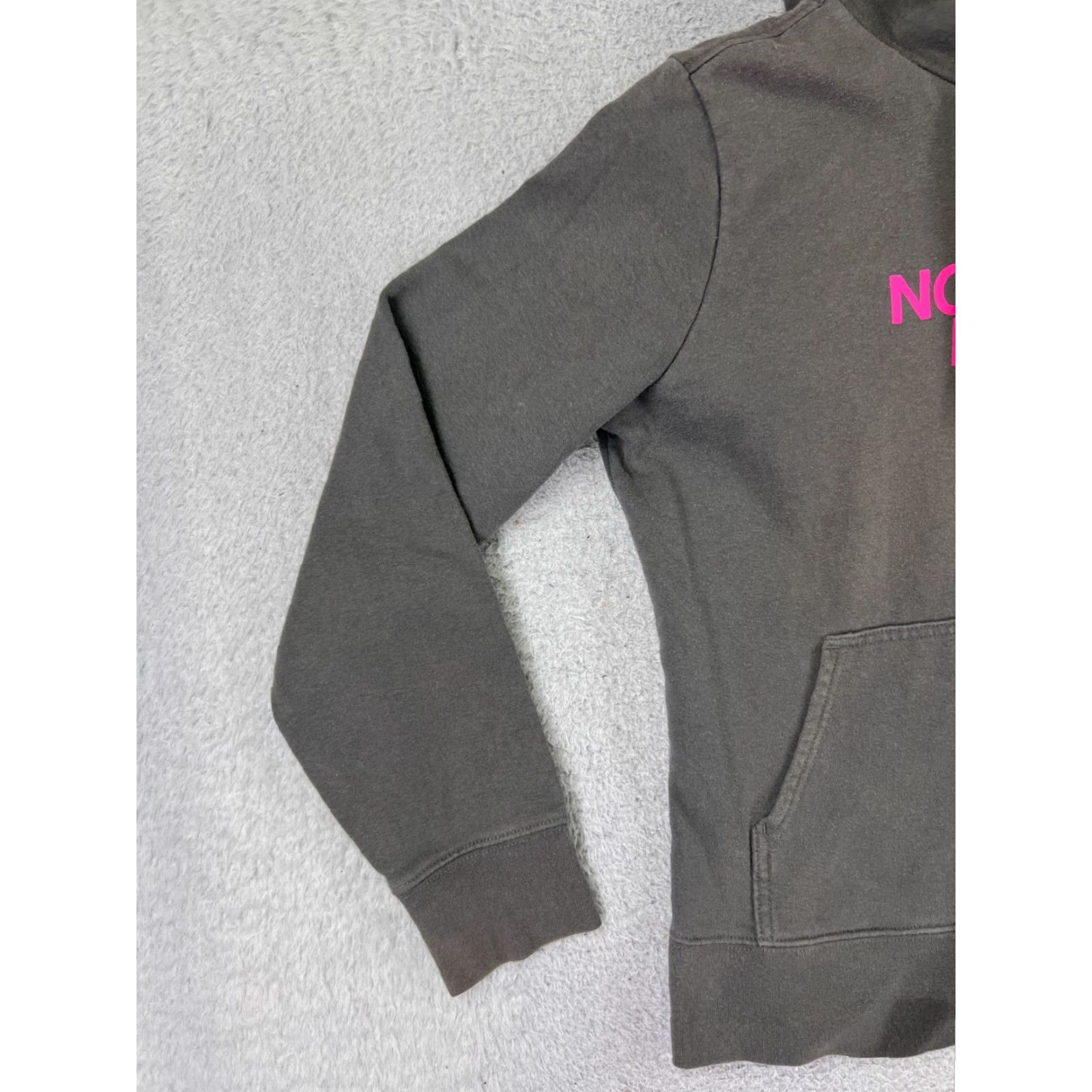 The North Face The North Face Womens Hoodie Medium Gray Pink Cotton Blend Pocket FADED Sweater Size M / US 6-8 / IT 42-44 - 3 Thumbnail