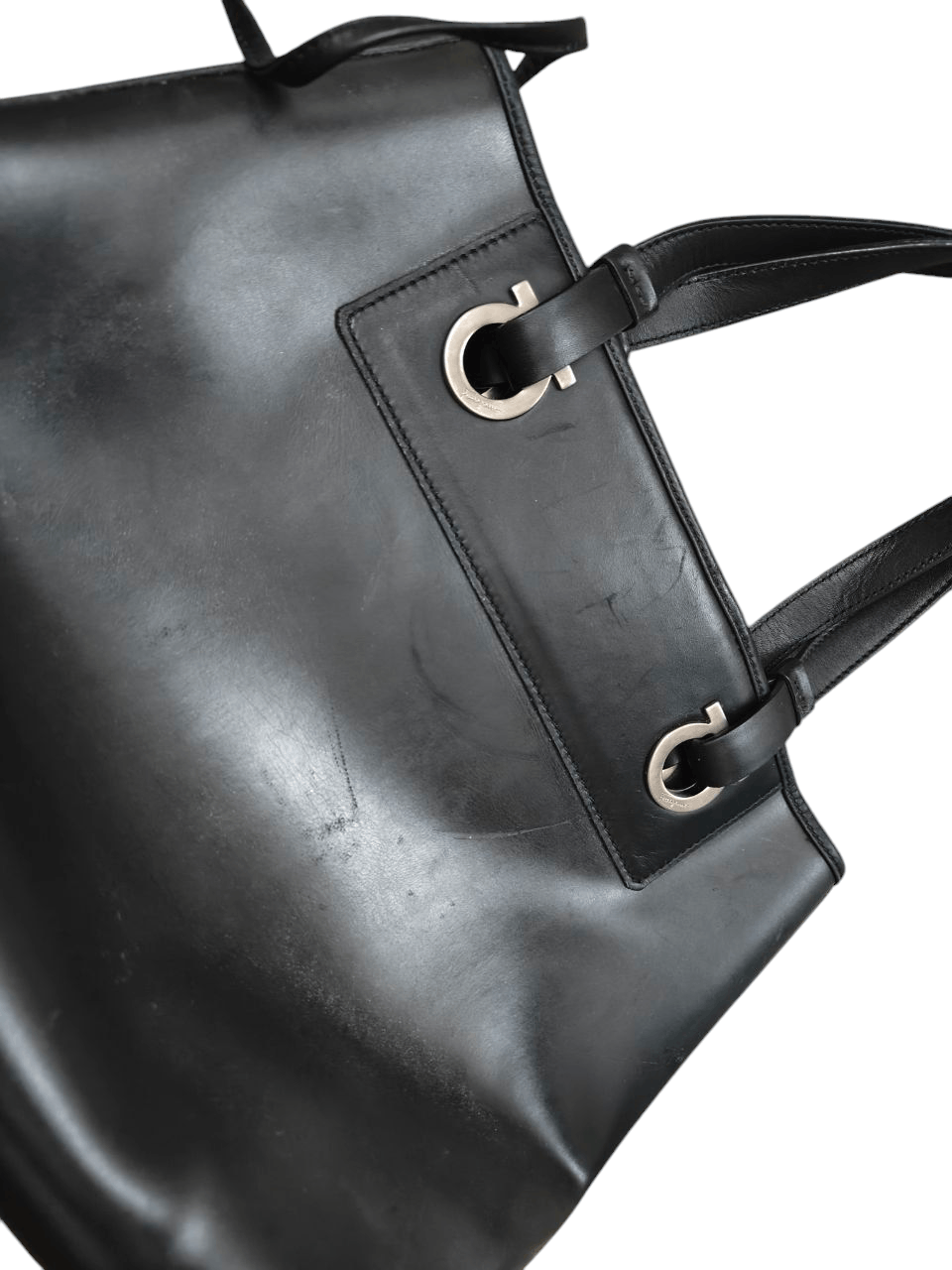 Salvatore Ferragamo Salvatore Ferragamo Black Gancini Handbag Size ONE SIZE - 18 Thumbnail
