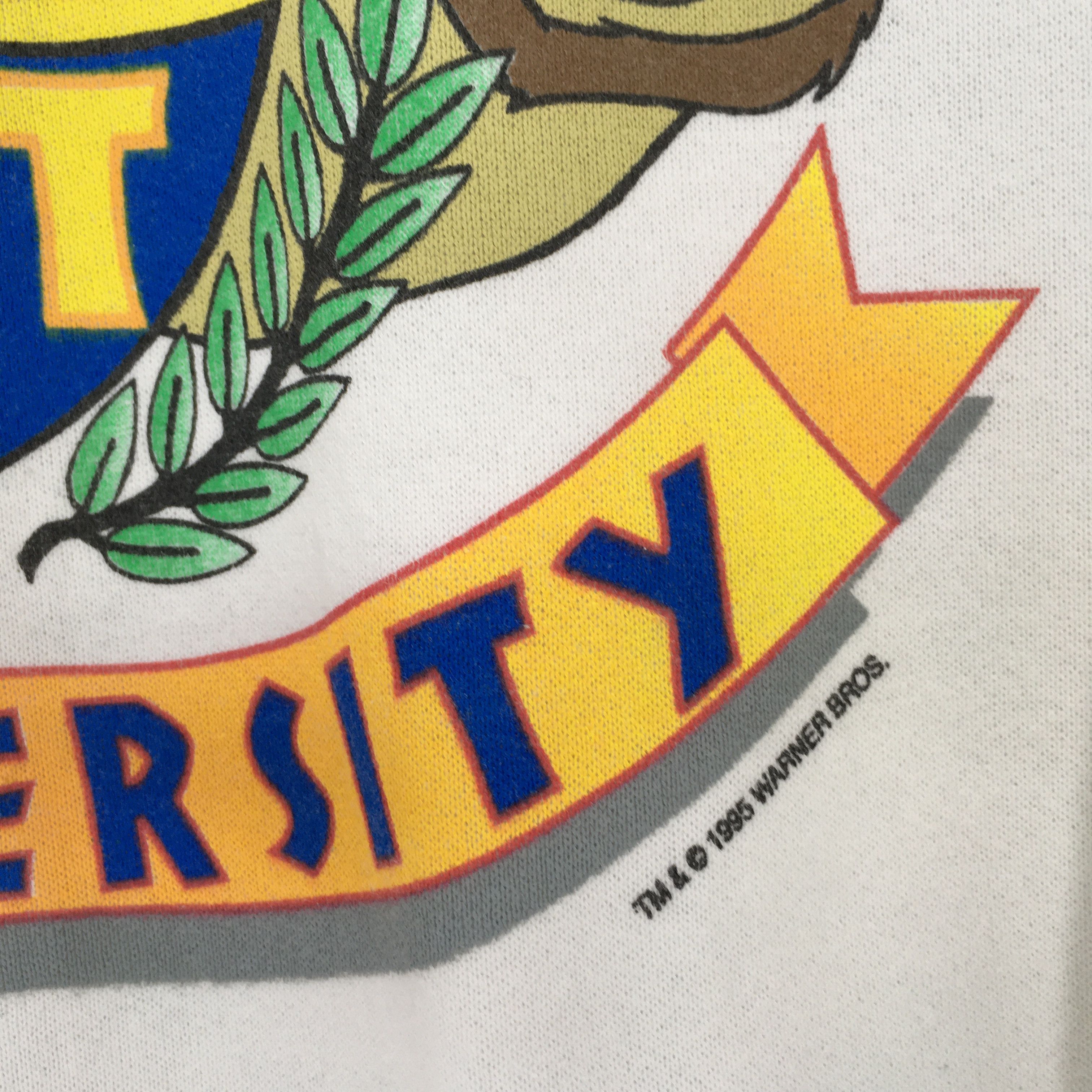 Disney × Vintage × Warner Bros Vintage 1990s Looney Tunes University Sweatshirt XLarge Size US XL / EU 56 / 4 - 3 Thumbnail