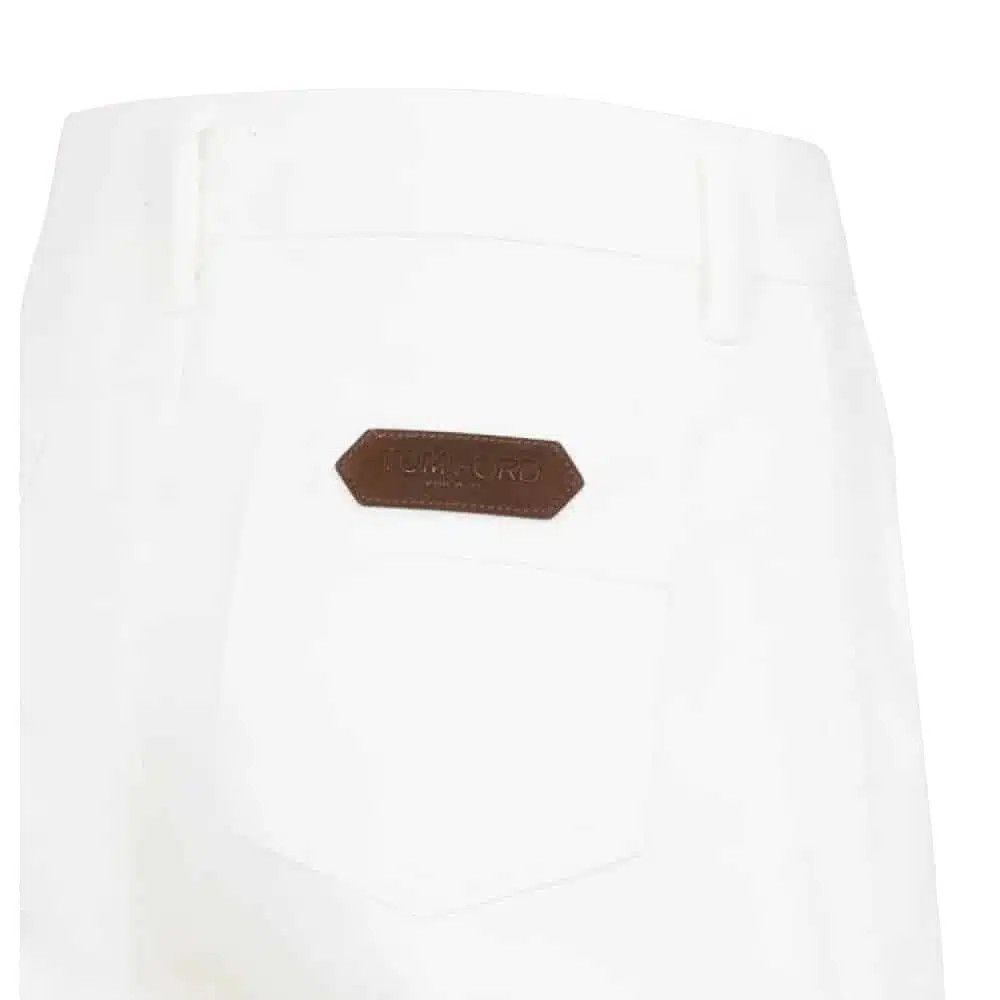 Tom Ford o1sndg0526 PAD123 Denim Flare Pant in White Size 28" / US 6 / IT 42 - 4 Thumbnail