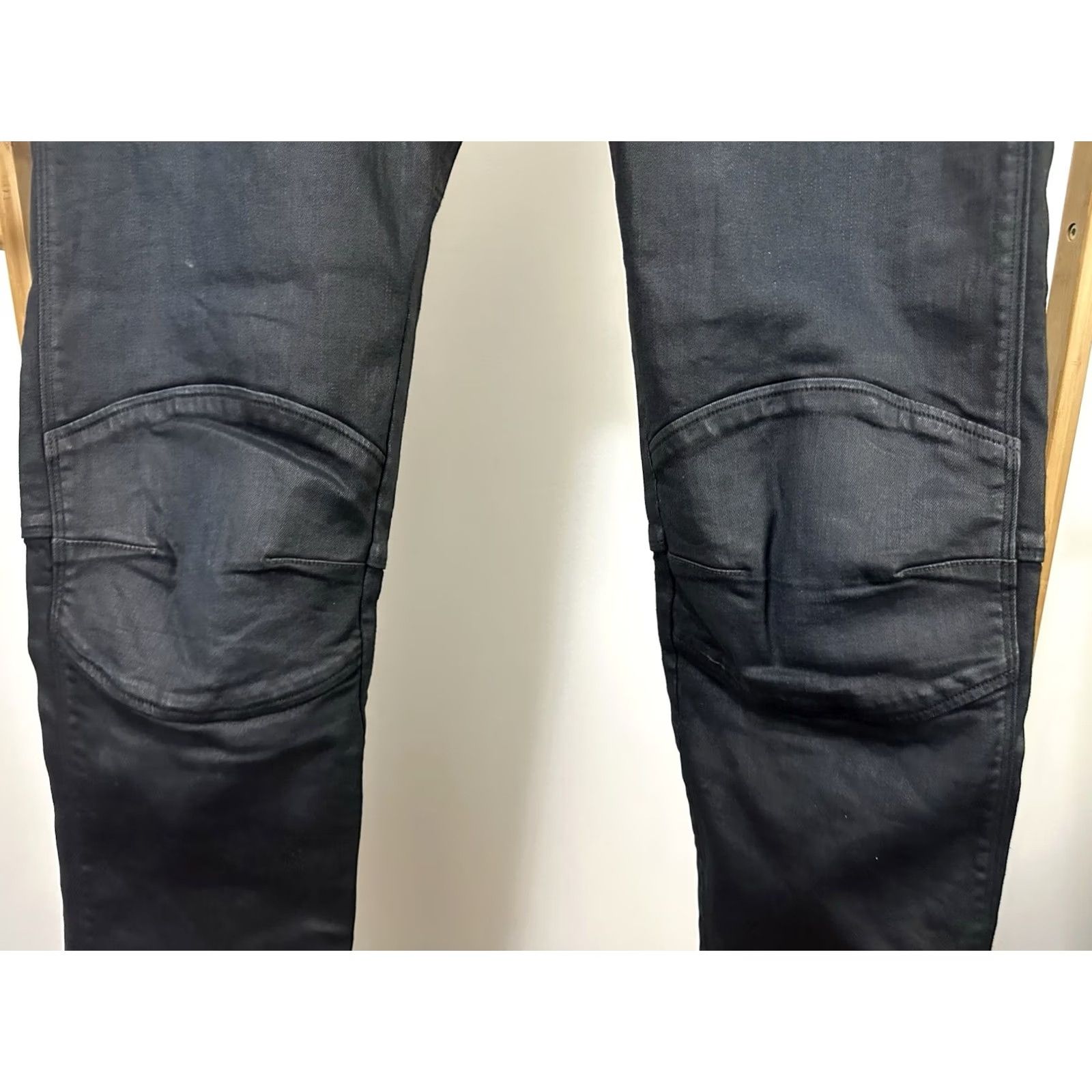 G-Star G Star Raw Jeans Mens 38x34 Dark Wash 3D Slim 5620 Waxed Double Knee Denim Pants Jeans Mens 38 Blue Black Skinny 90s 2000s Mens Size US 38 / EU 54 - 7 Thumbnail