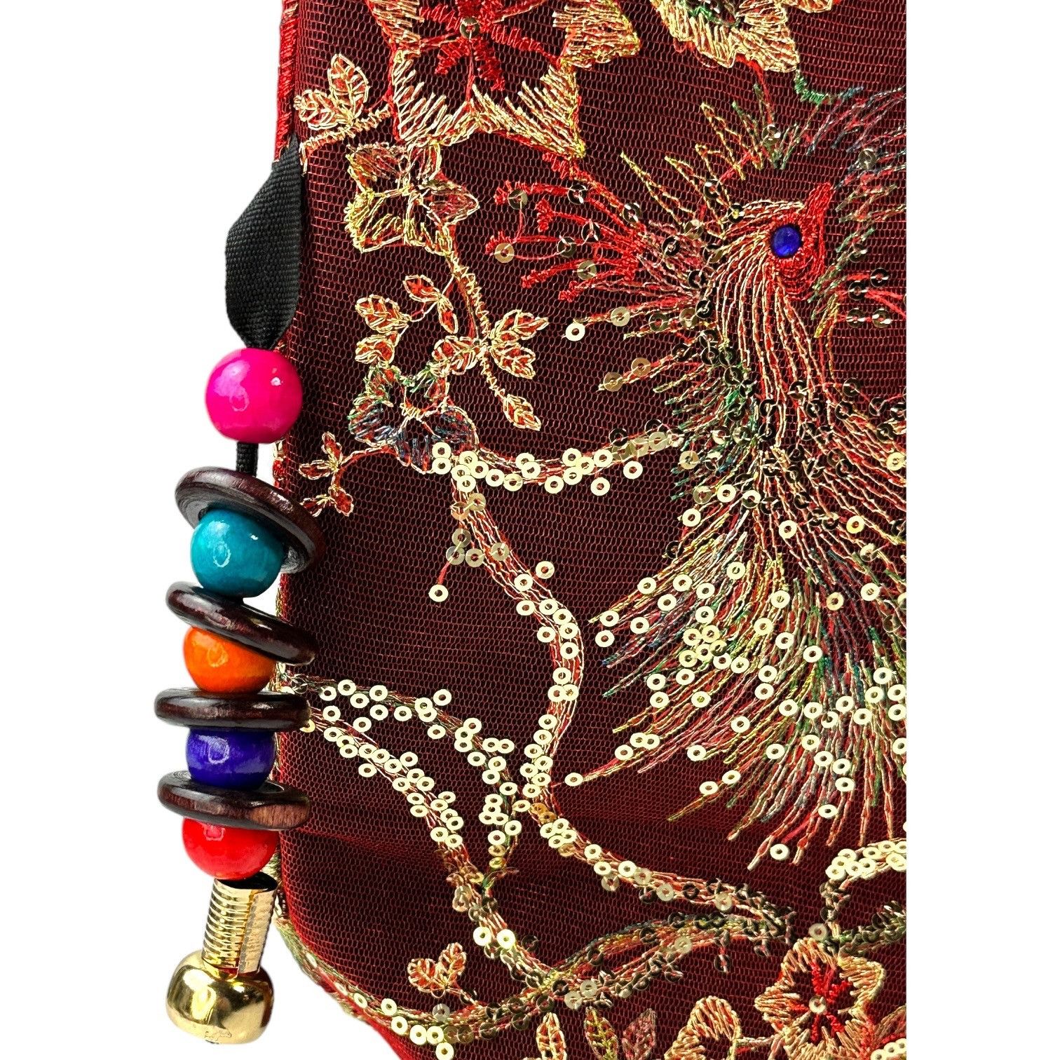 Designer Crossbody/Double Handle Tote Handbag Embroidered & Beaded Ph Size ONE SIZE - 14 Thumbnail