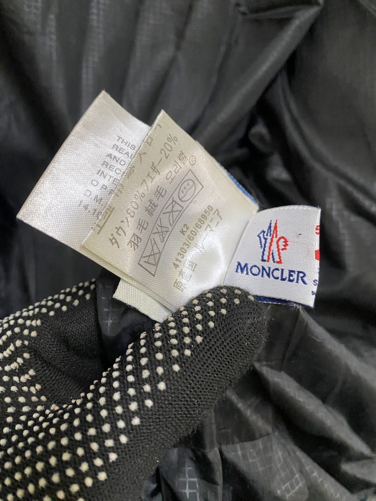 Moncler Vintage Moncler Down Jacket Herringbone Grey Black Hooded Size US XL / EU 56 / 4 - 18 Thumbnail