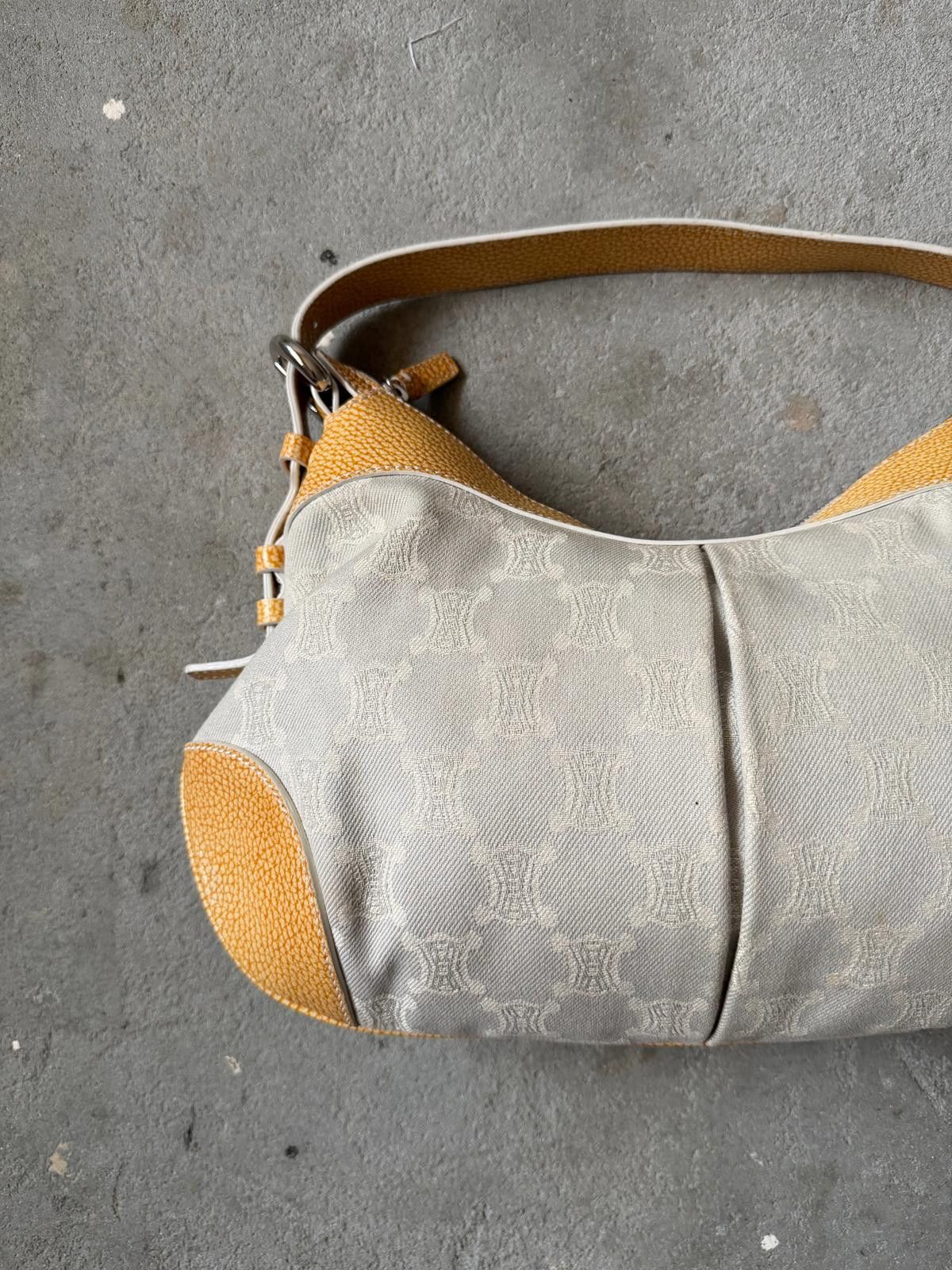 Celine Celine Triomphe Hobo Shoulder Bag Grey/Yellow Size ONE SIZE - 2 Thumbnail
