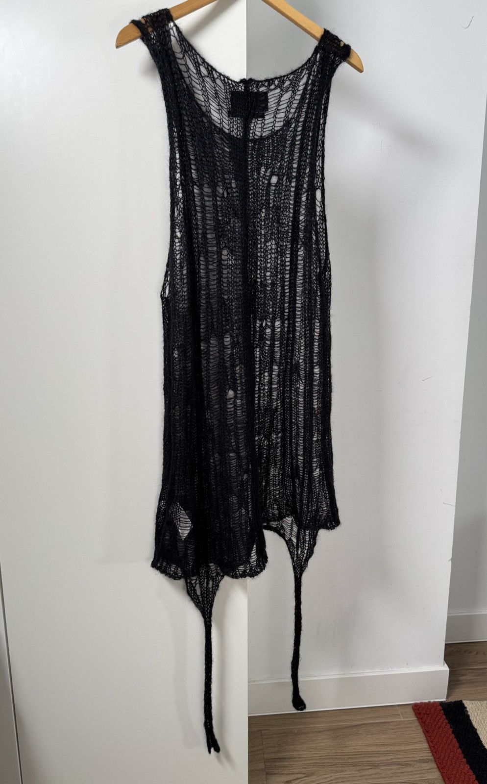 SHINE LUXURY Shine Luxury “Sodoma” Extended Distressed Mohair Tank Top Size US M / EU 48-50 / 2 - 21 Thumbnail
