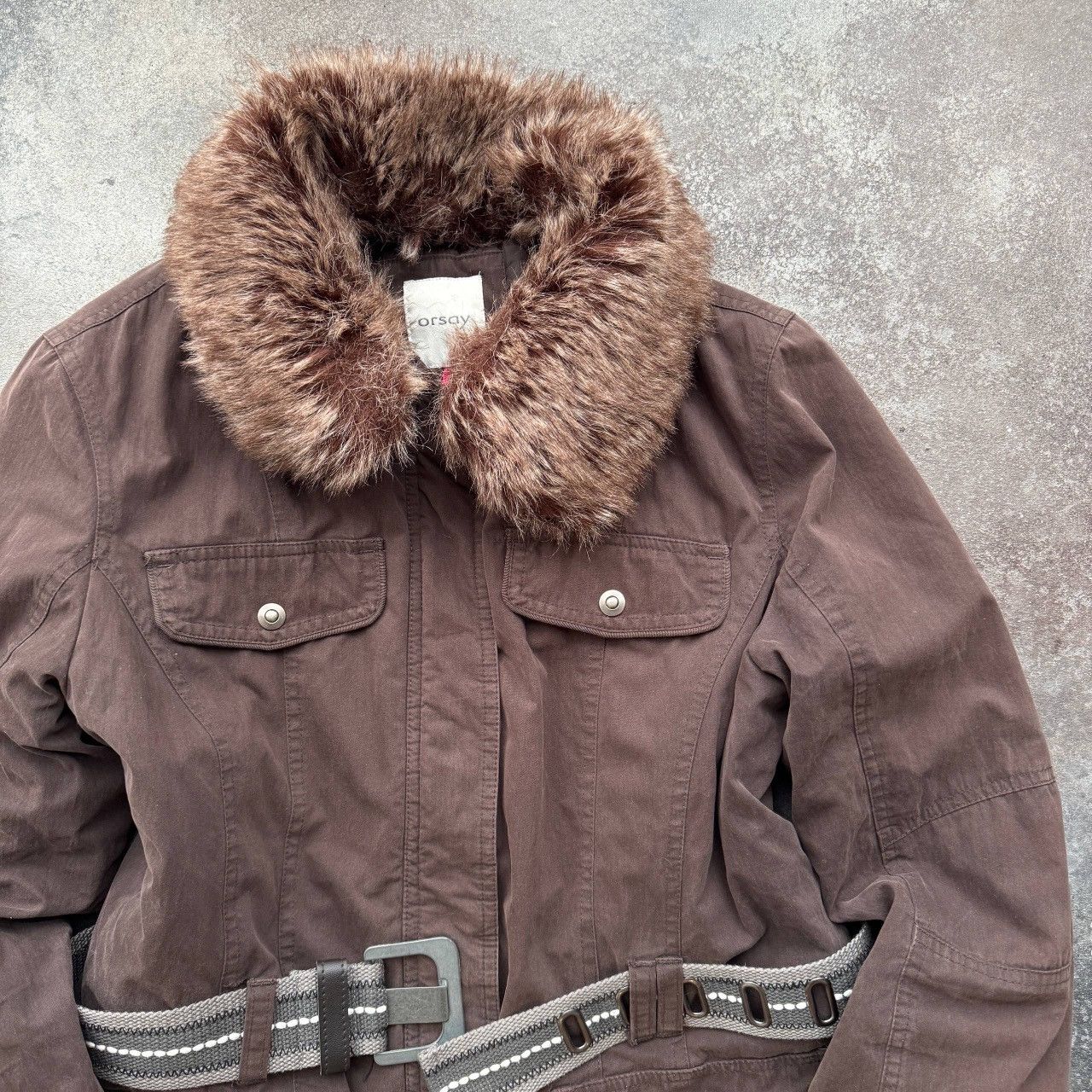 Japanese Brand Orsay Vintage Avant Garde Military Utility Belted Jacket Size L / US 10 / IT 46 - 4 Thumbnail