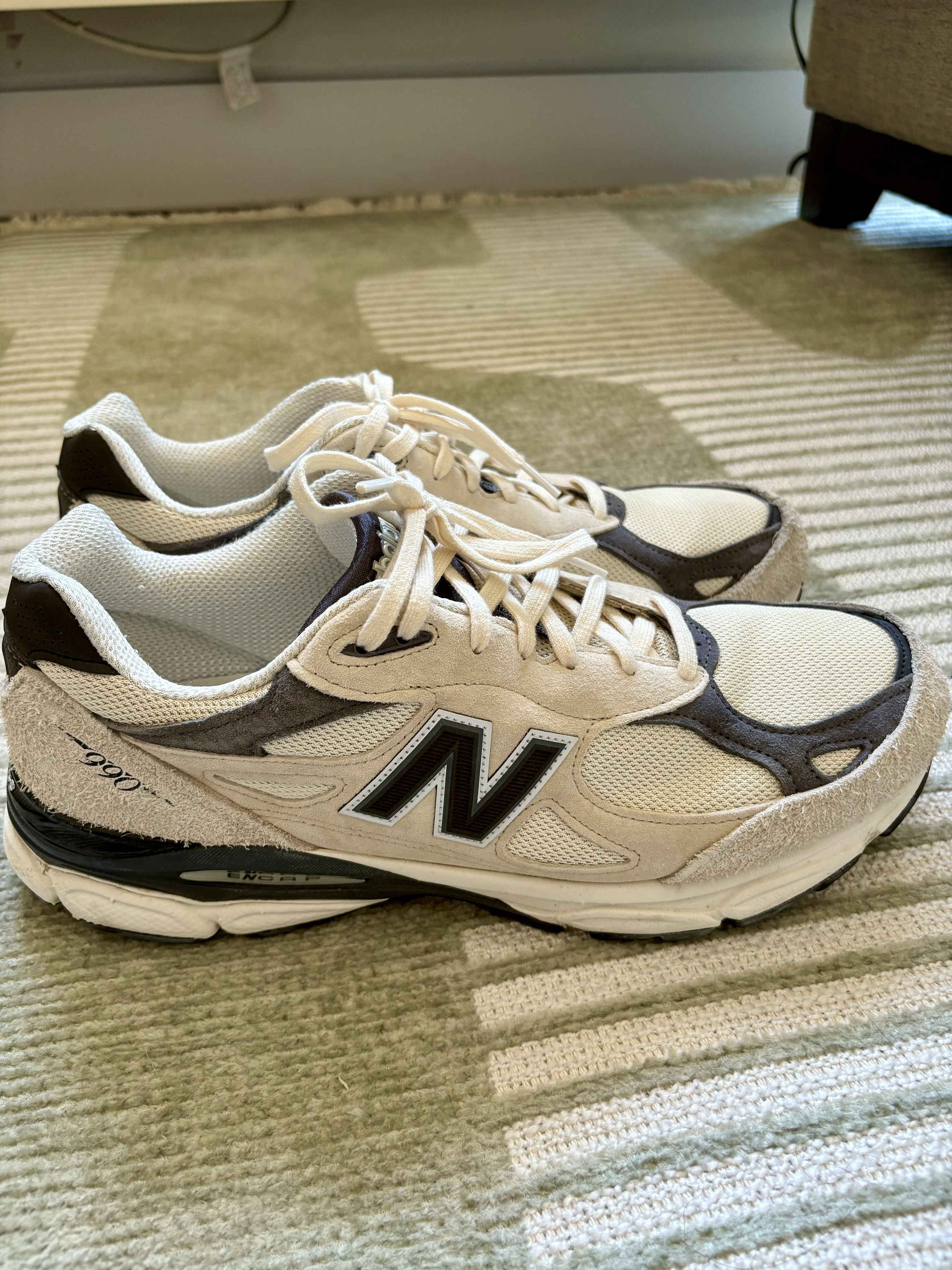 New Balance Size 13 - New Balance Teddy Santis x 990v3 Moonbeam Size US 13 / EU 46 - 4 Thumbnail