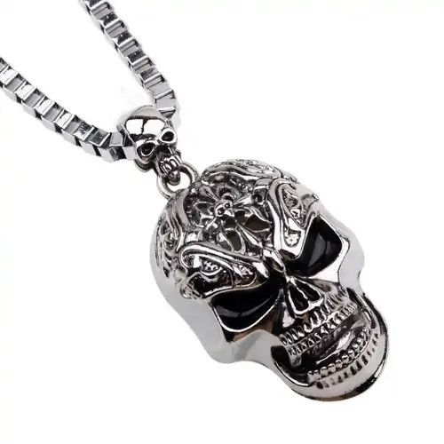 Vintage Retro Hip-hop Evil Skull Necklace Size ONE SIZE - 2 Thumbnail