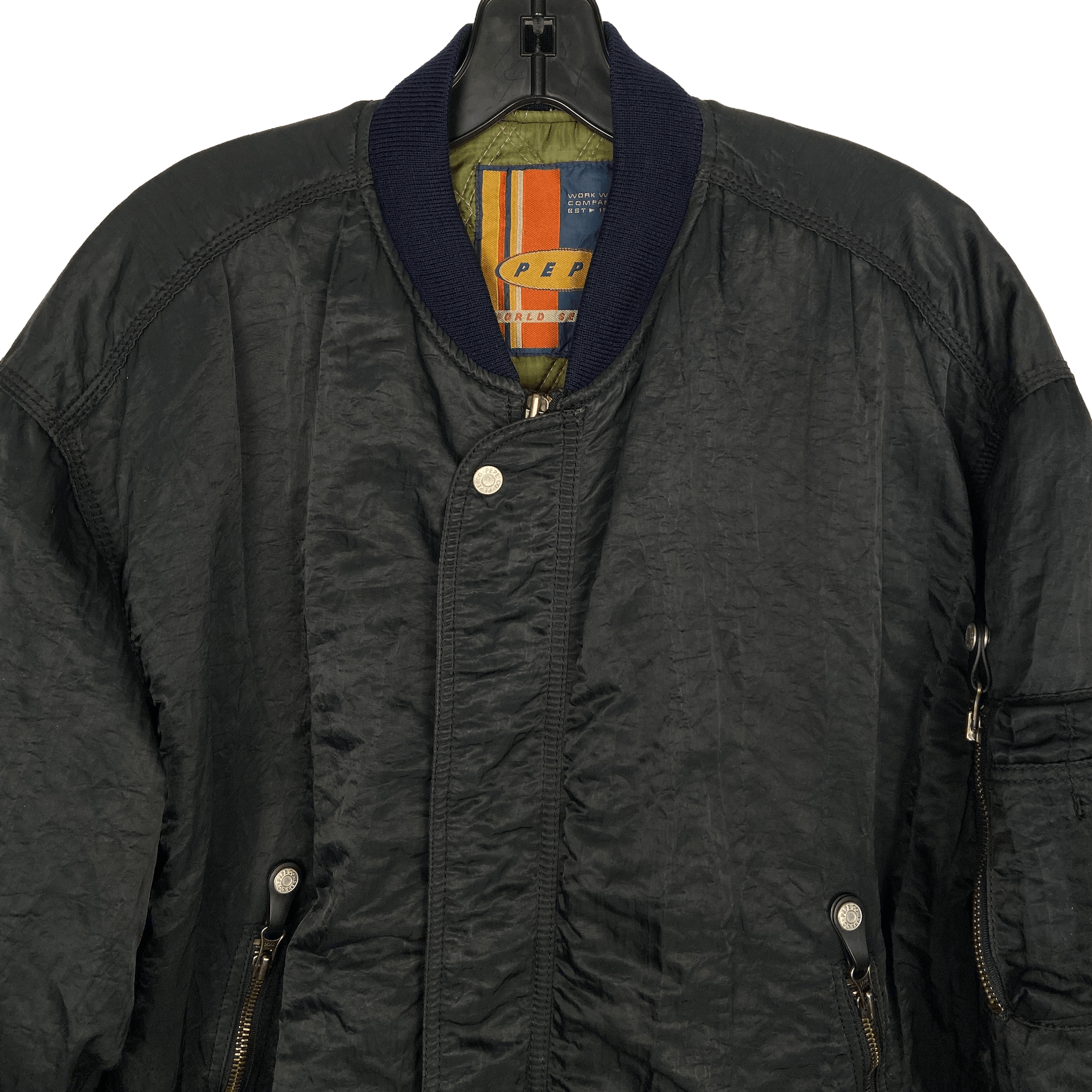 Pepe Jeans VINTAGE 80s BOMBER JACKET PEPE WORKWEAR SERVICE DARK GREEN Size US M / EU 48-50 / 2 - 2 Thumbnail
