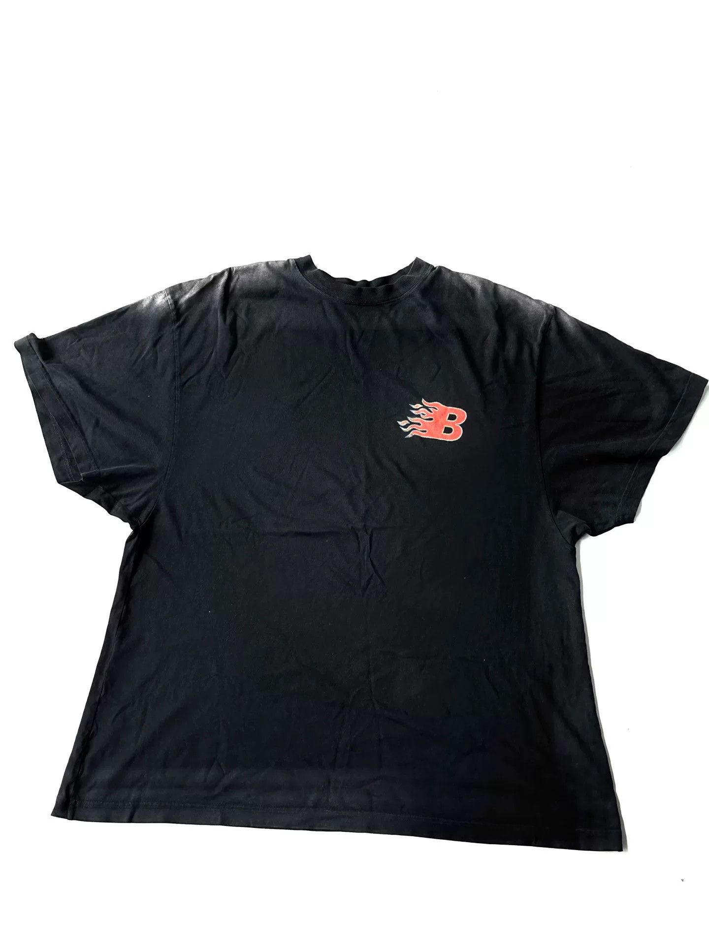 Balenciaga Balenciaga Distressed Flame Short Sleeve Size XXS / US 00 / IT 34 - 1 Thumbnail