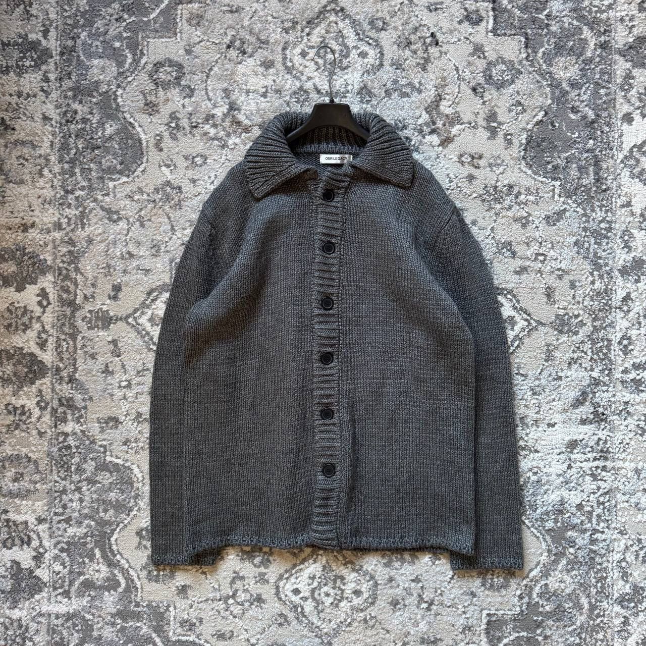 Our Legacy Our Legacy Silk Blend Oversize Heavy Knitted Cardigan Size US S / EU 44-46 / 1 - 1 Thumbnail