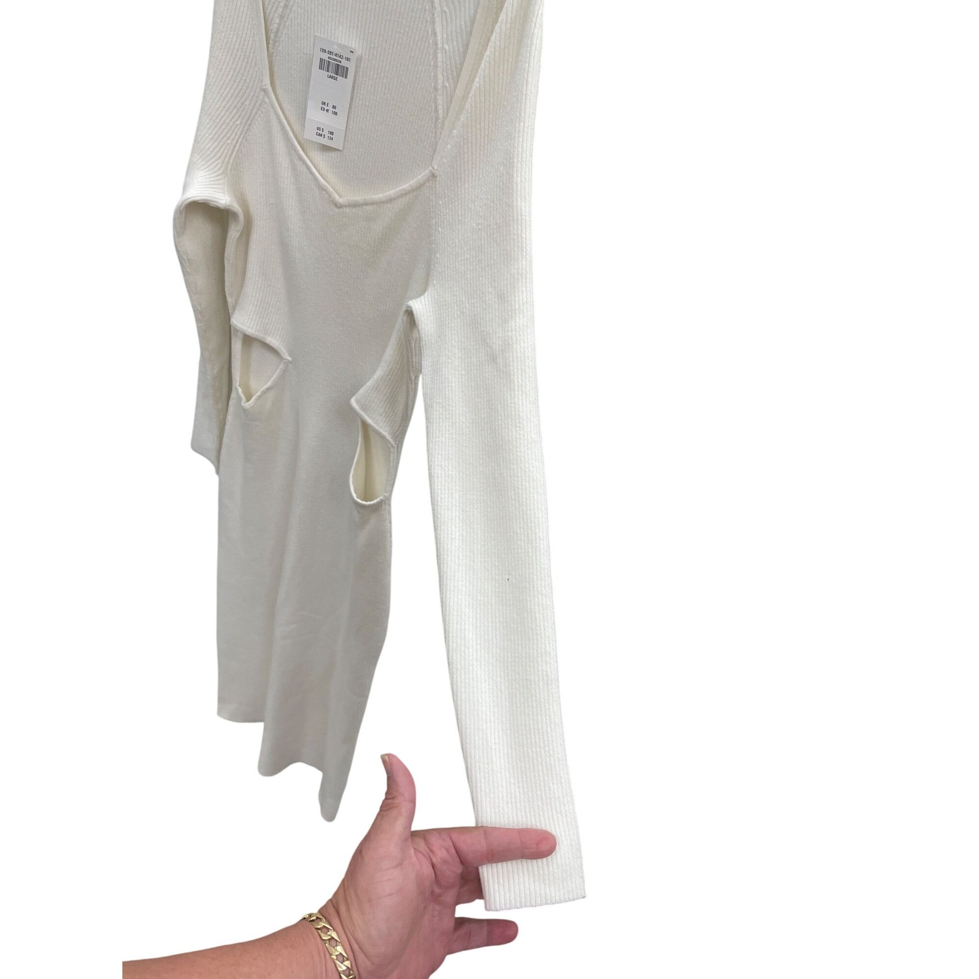 Abercrombie & Fitch Abercrombie & Fitch Long-Sleeve Ribbed Knit sweater maxi dre Size L / US 10 / IT 46 - 9 Thumbnail