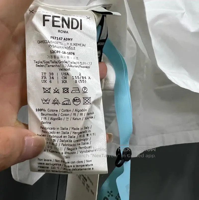 Fendi Fendi Spring Autumn White Cotton Women's Jacket . Size S / US 4 / IT 40 - 3 Thumbnail