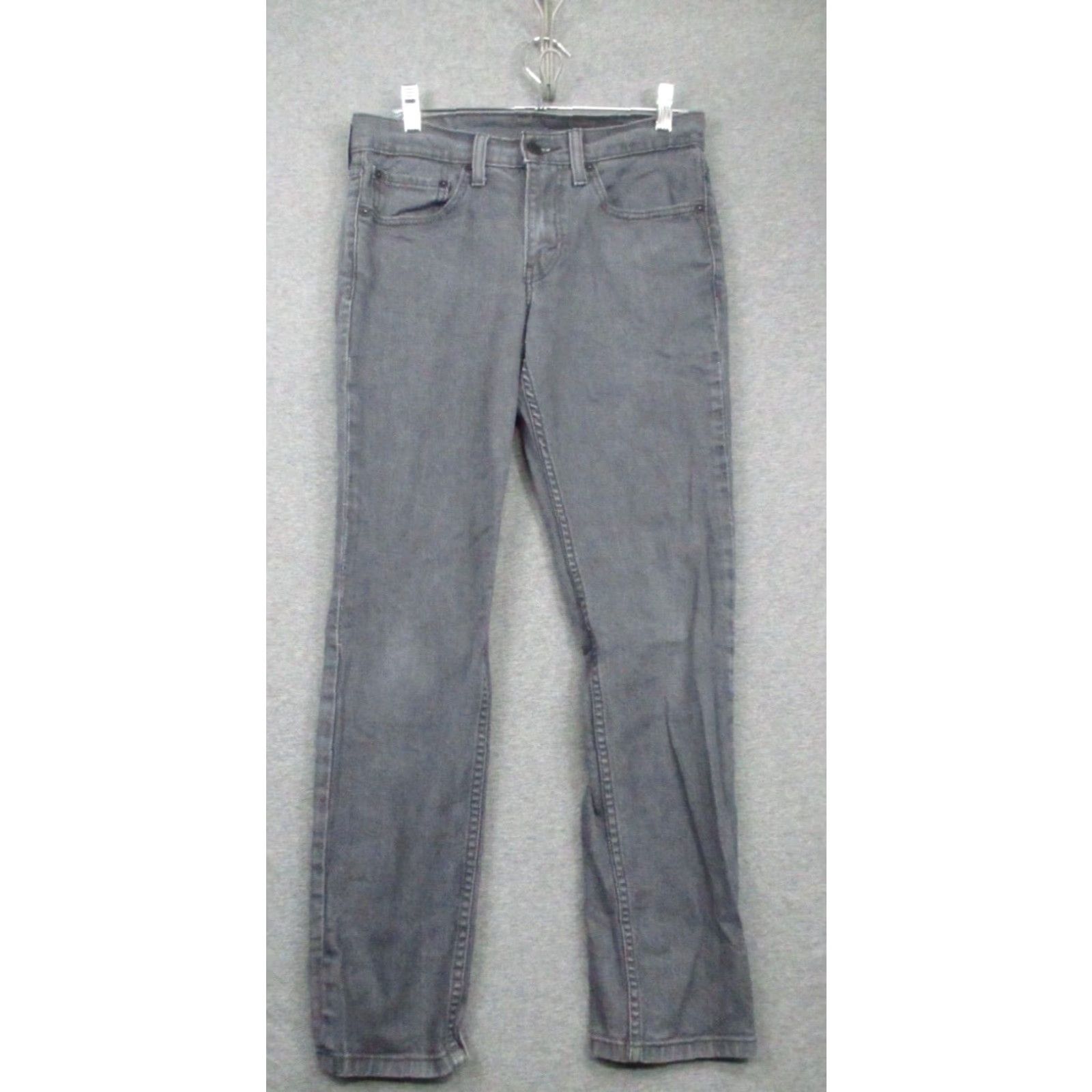 Levi's Levi's 511 Jeans Men Slim Straight 31 x 32 Gray Charcoal Wash Denim Cotton 5-Pocket Zip Size US 31 - 2 Thumbnail