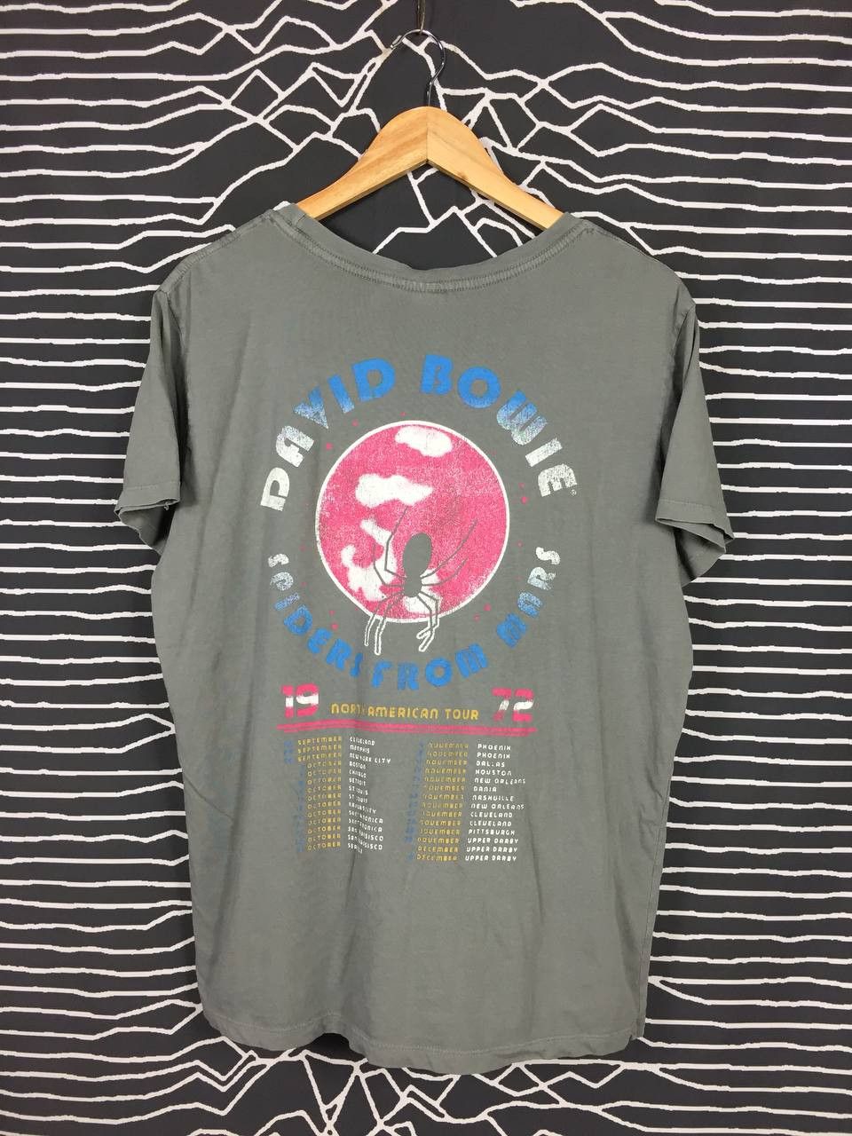 Band Tees × Vintage David Bowie Spiders From Mars 1972 North American Tour Tee Size US L / EU 52-54 / 3 - 5 Thumbnail
