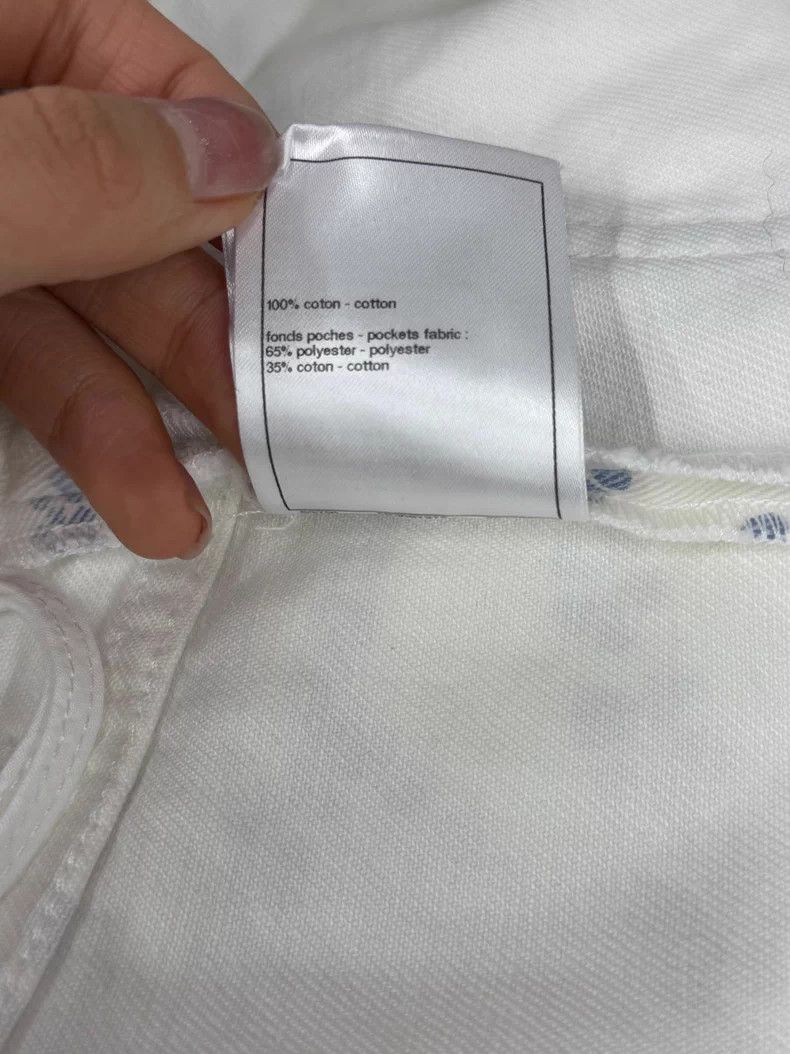 Chanel Chanel White and blue printed denim shorts Size 24" / US 00 / IT 34 - 6 Thumbnail