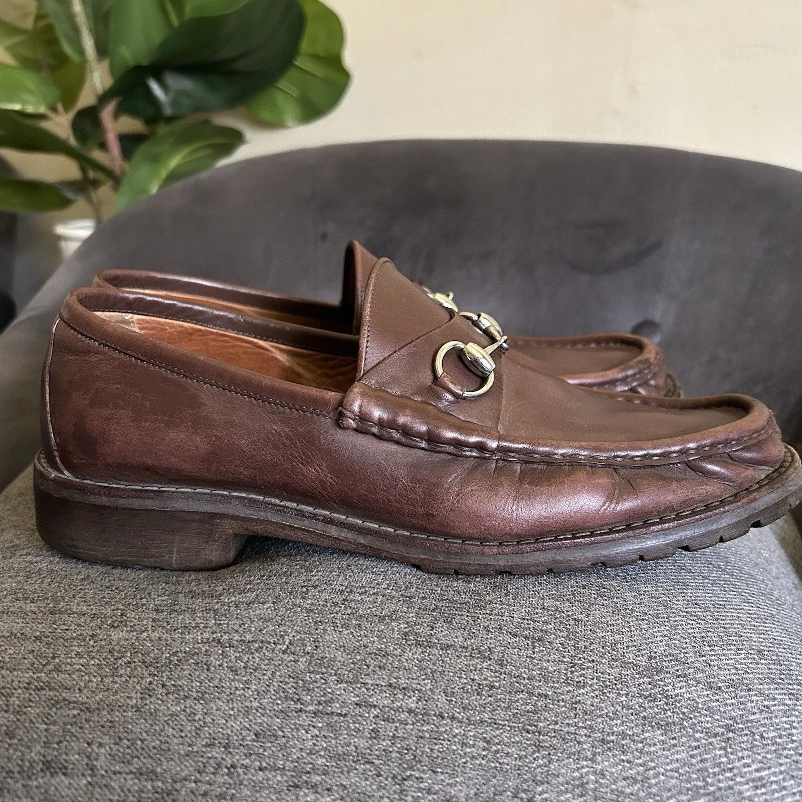 Gucci Gucci Horsebit Loafers Brown Leather 10 D Size US 10 / EU 43 - 3 Thumbnail
