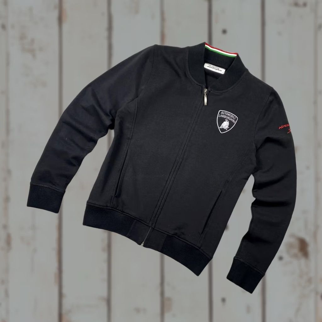Lamborghini VINTAGE Lamborghini Racing Track Jacket Men S Black Jacket Band Collar Bomber Zip Regular 350 Polyester Racing Size US S / EU 44-46 / 1 - 1 Thumbnail
