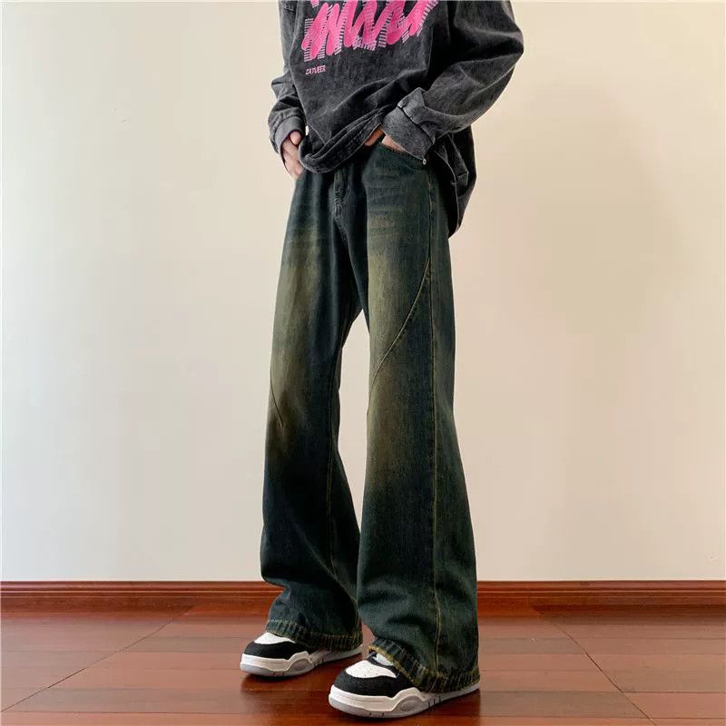 Vintage American retro loose cool casual distressed flared jeans Size US 32 / EU 48 - 2 Thumbnail