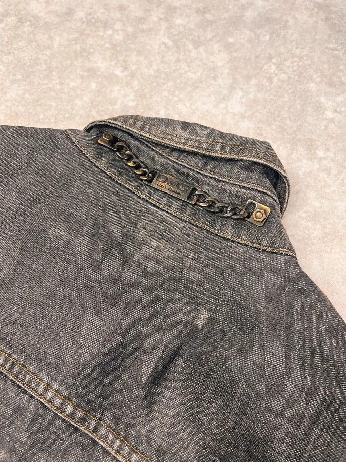 Dolce & Gabbana AW2003 Dolce & Gabbana Grey Raw Denim Jacket Size US L / EU 52-54 / 3 - 9 Thumbnail