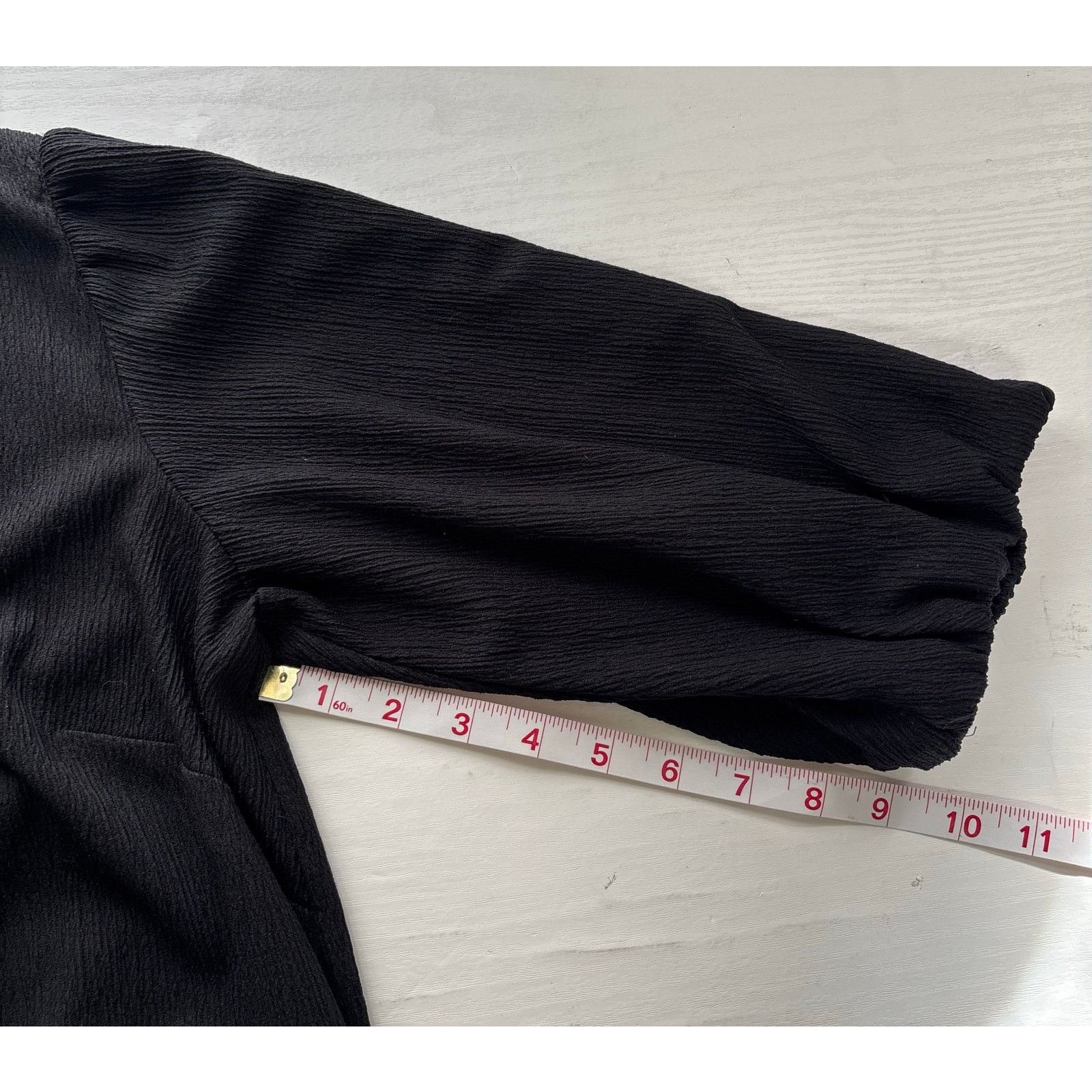 Other 52Seven Black Tiered Babydoll Mini Dress Balloon Sleeves Size L / US 10 / IT 46 - 7 Thumbnail