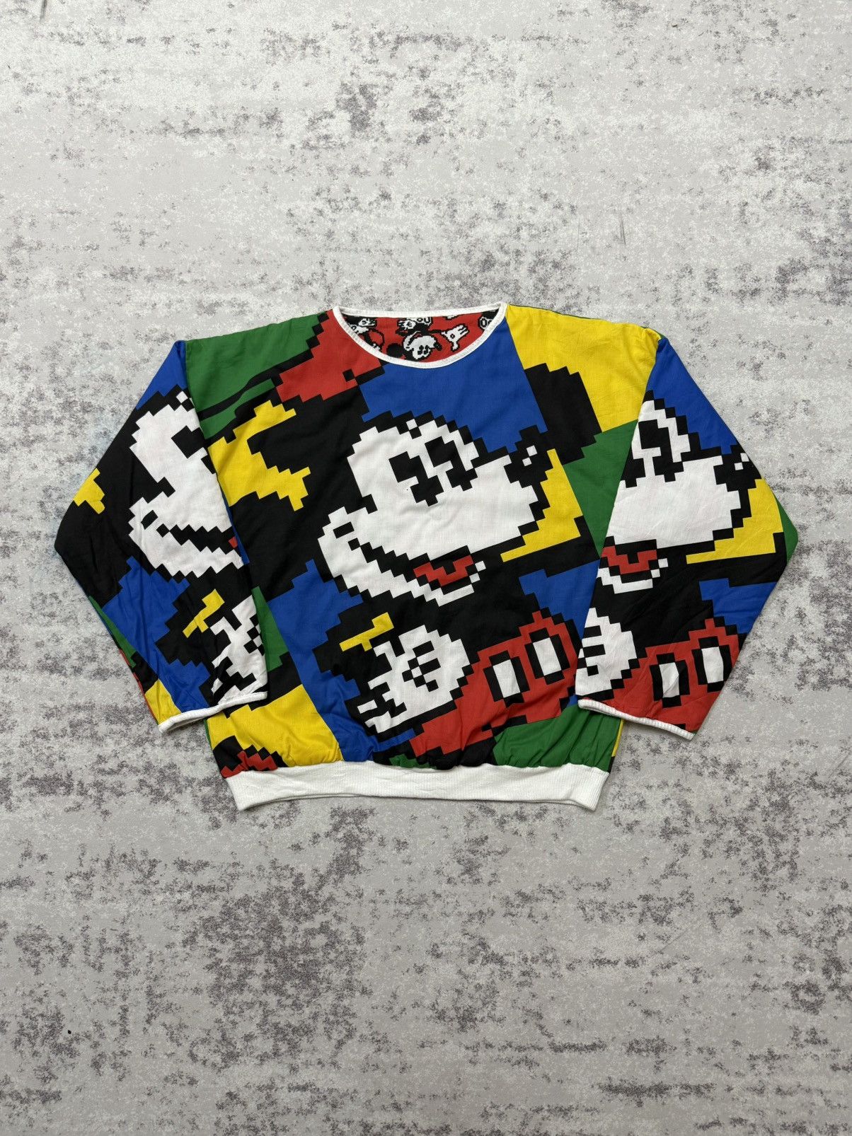 Mickey Mouse Vintage 90s Mickey Mouse Alloverprint Riversible Sweatshirt Size US XL / EU 56 / 4 - 3 Thumbnail
