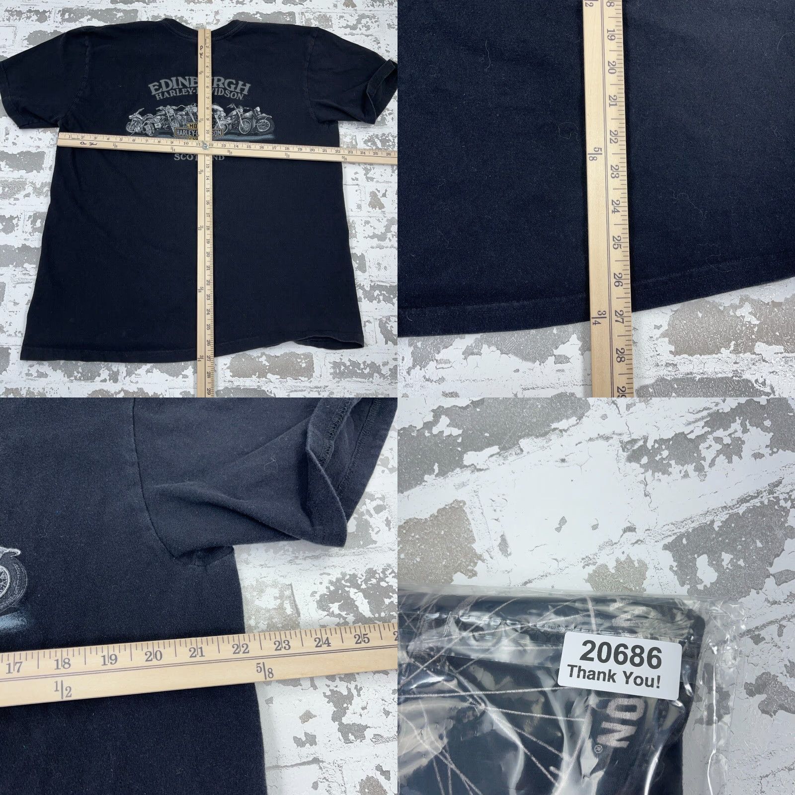 Harley Davidson VINTAGE Harley-Davidson Shirt Men XL Black Tee Biker Motorcycle USA Retro Y2K Size US XL / EU 56 / 4 - 8 Thumbnail