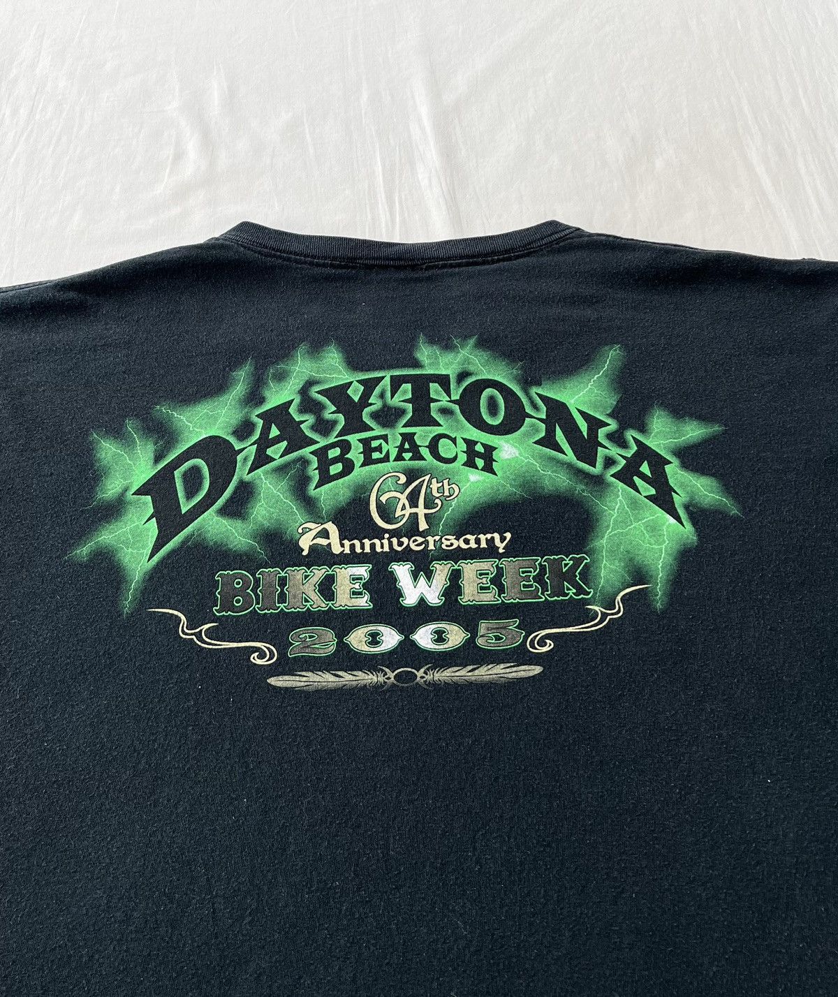 Vintage Vintage 2005 Bike Week Daytona Beach Skeleton Flame Fire Size US XXL / EU 58 / 5 - 16 Thumbnail