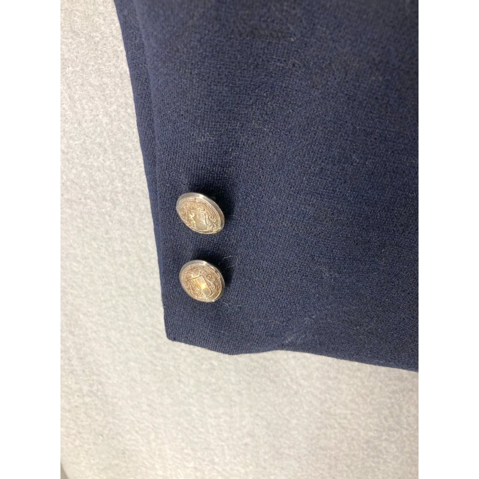 Vintage Vintage Country Squire Men’s Blazer Jacket Long 40 Navy Solid 3-Button Fall Winter Summer Spring Size 40R - 7 Thumbnail