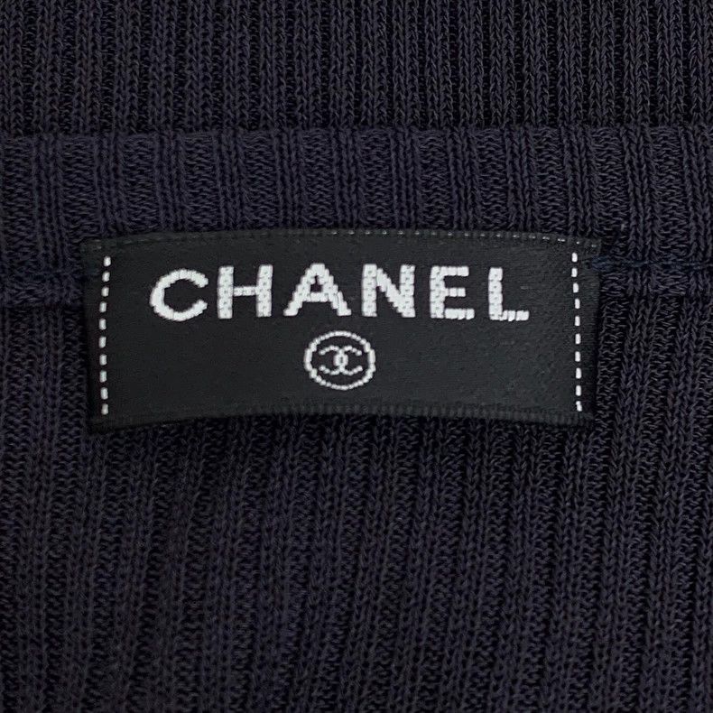 Chanel Chanel Black silk pattern embroidered round-neck short-sle Size XS / US 0-2 / IT 36-38 - 5 Thumbnail